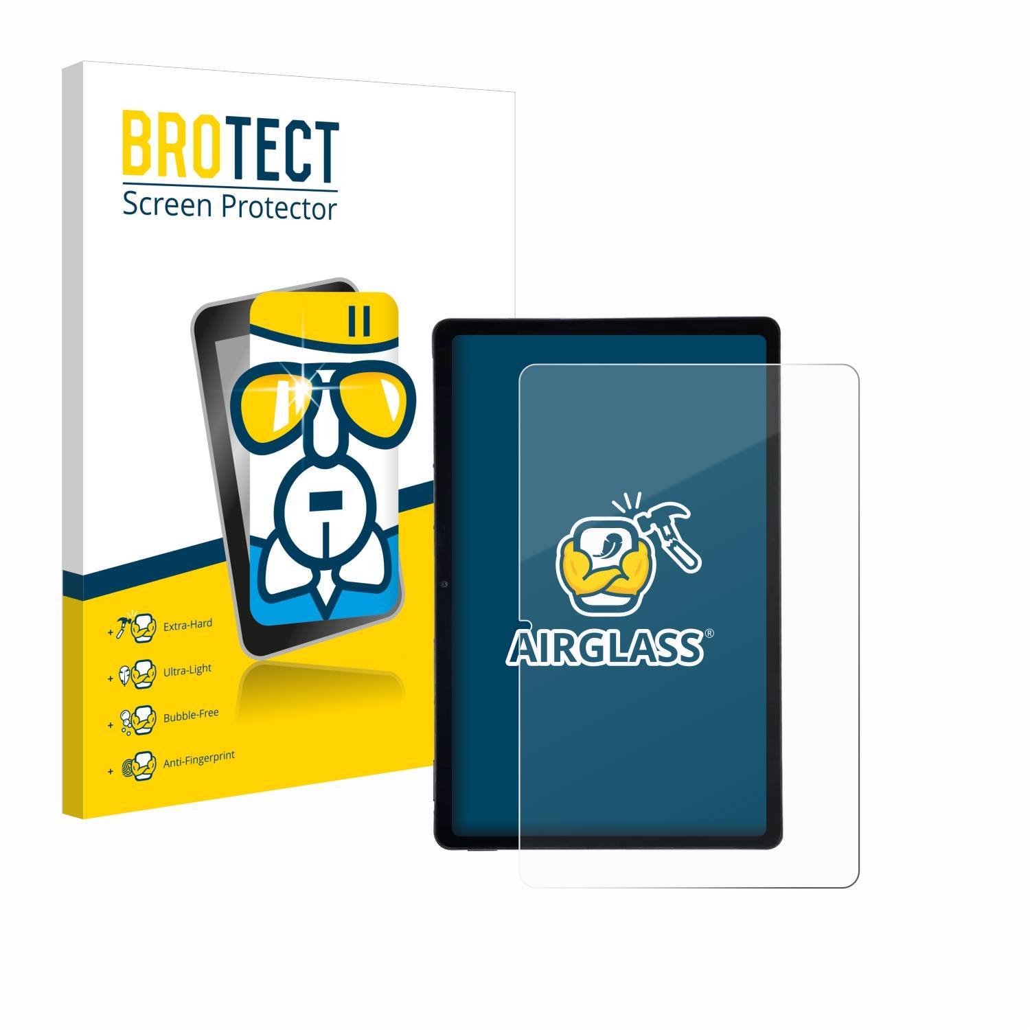 BROTECT AirGlass Flexible Schutz Glas Folie für AGM Pad P2 Klar Transparent