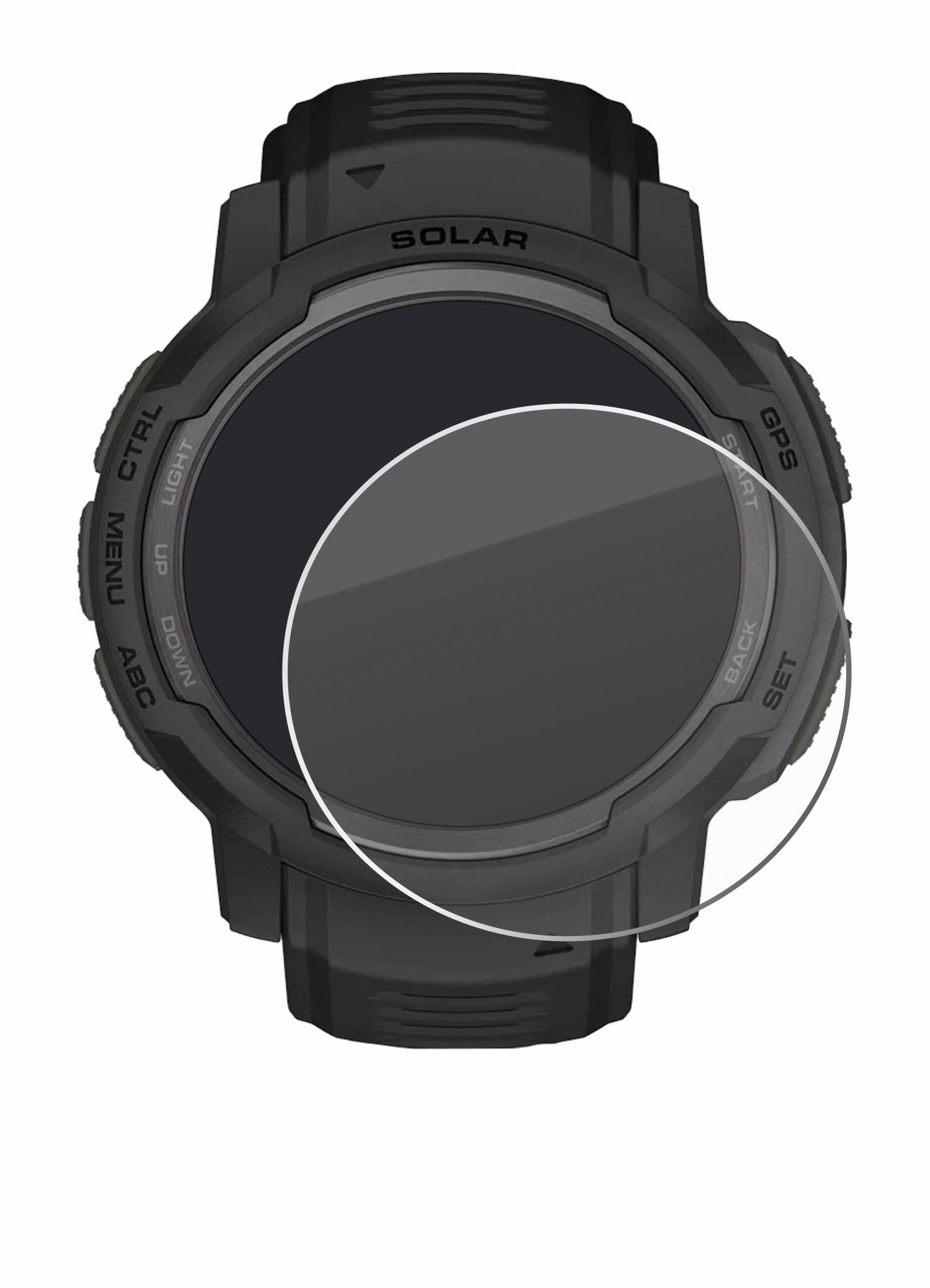 Savvies Clear Schutzglas für Garmin Instinct Crossover Solar