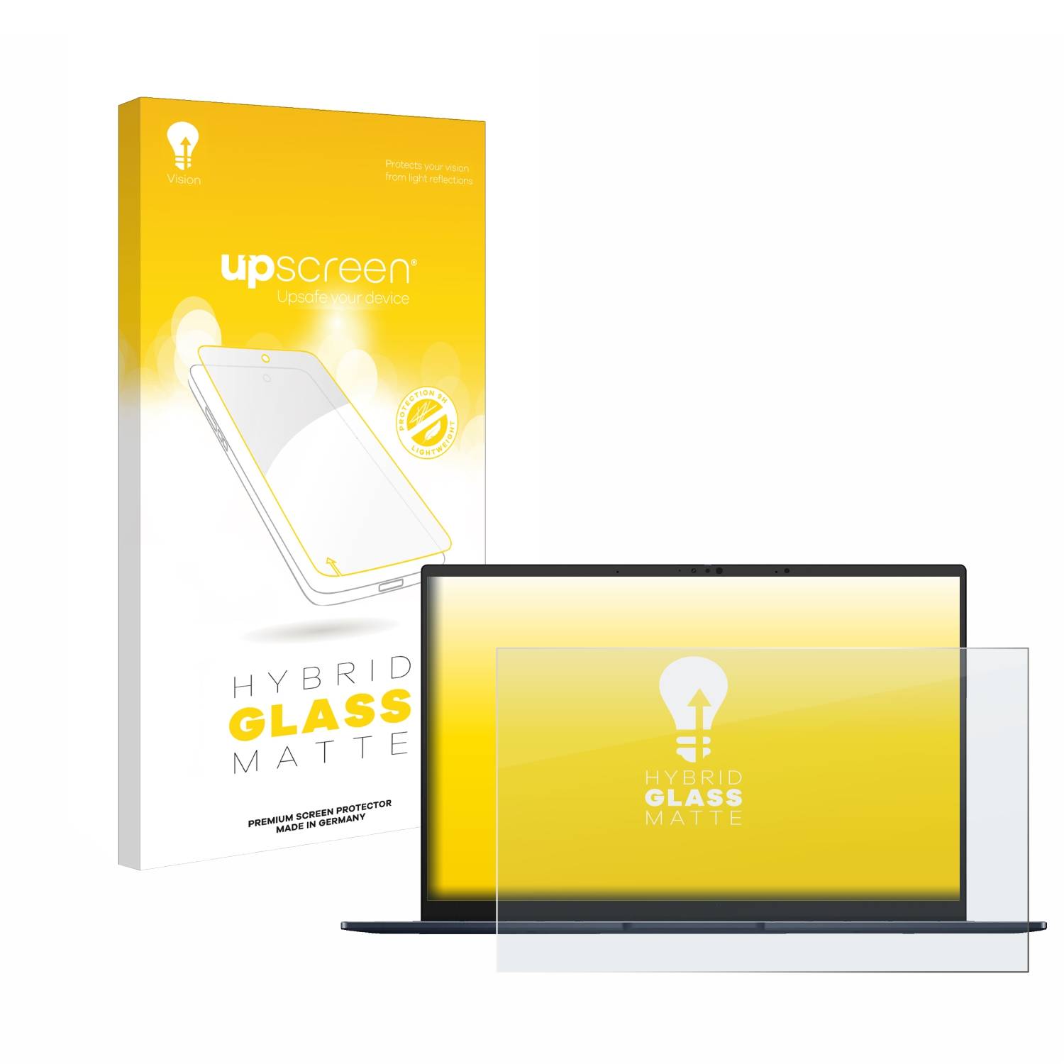 upscreen Hybrid Glas Matt Panzer-Folie für ASUS ZenBook 14 OLED UX3405 Non-Touch