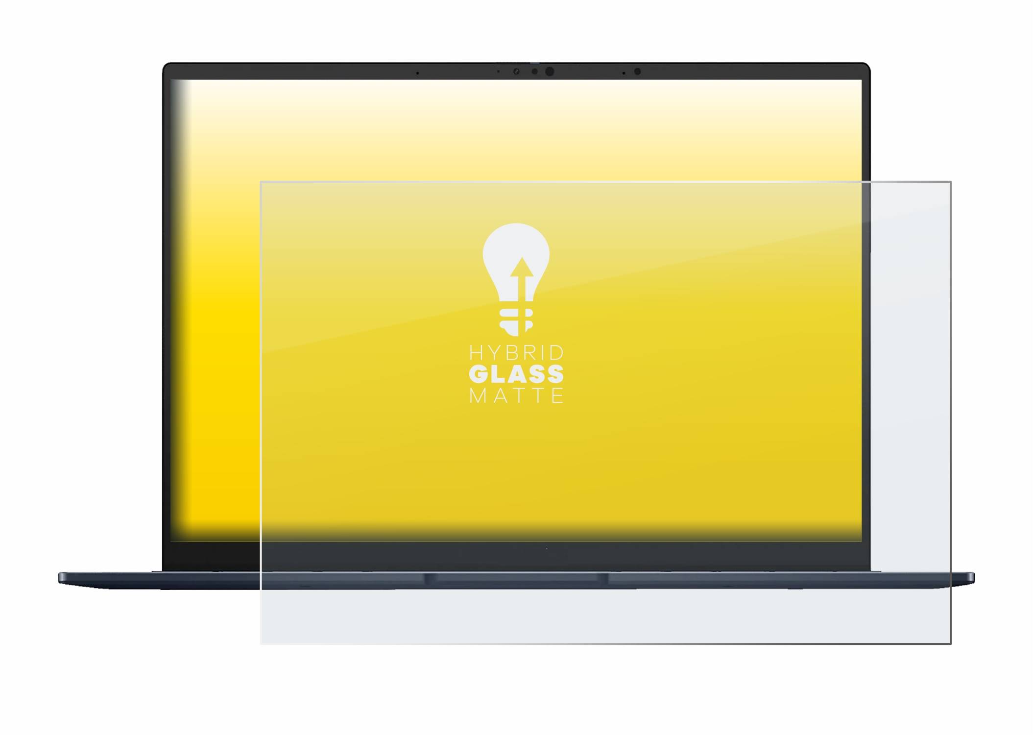upscreen Hybrid Glas Matt Panzer-Folie für ASUS ZenBook 14 OLED UX3405 Non-Touch
