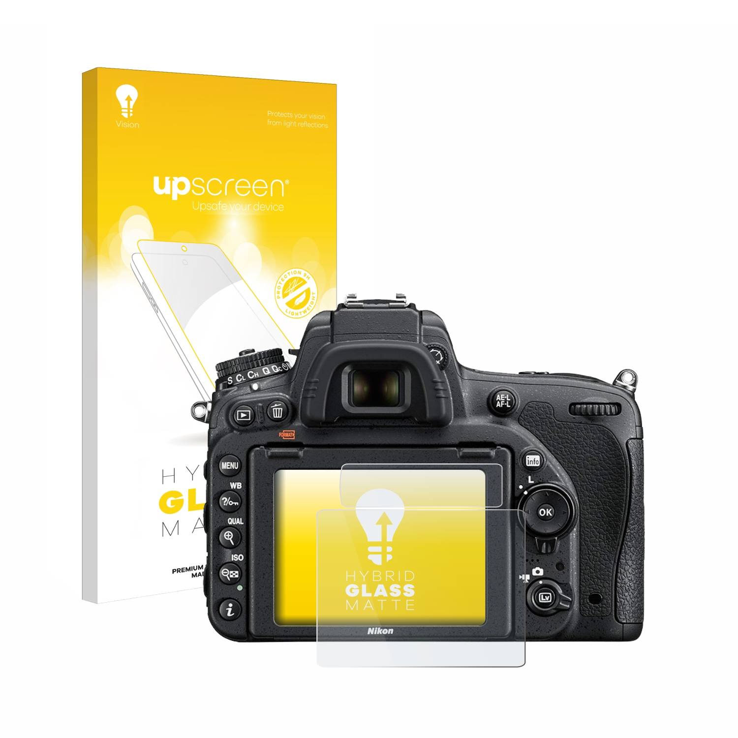 upscreen Flexible Schutz Glas Folie für Nikon D750 Schutzglas 9H Hybridglas Matt Entspiegelt