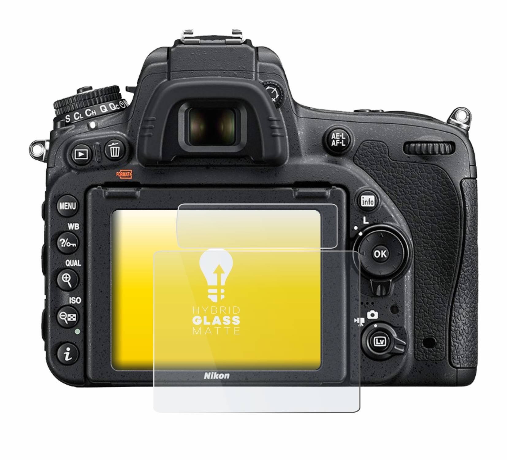 upscreen Flexible Schutz Glas Folie für Nikon D750 Schutzglas 9H Hybridglas Matt Entspiegelt