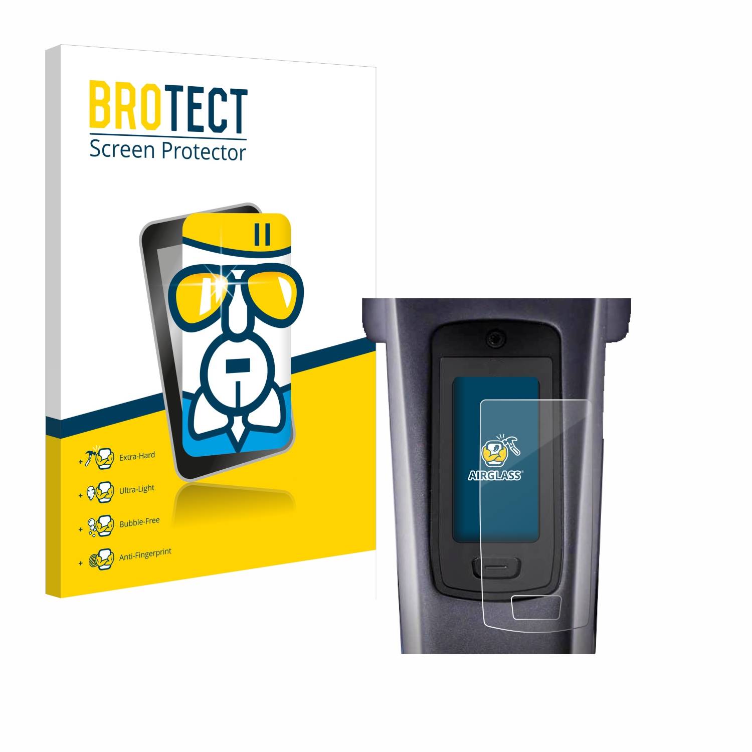 BROTECT AirGlass Flexible Schutz Glas Folie für TQ HPR50 E-Bike System Klar Transparent