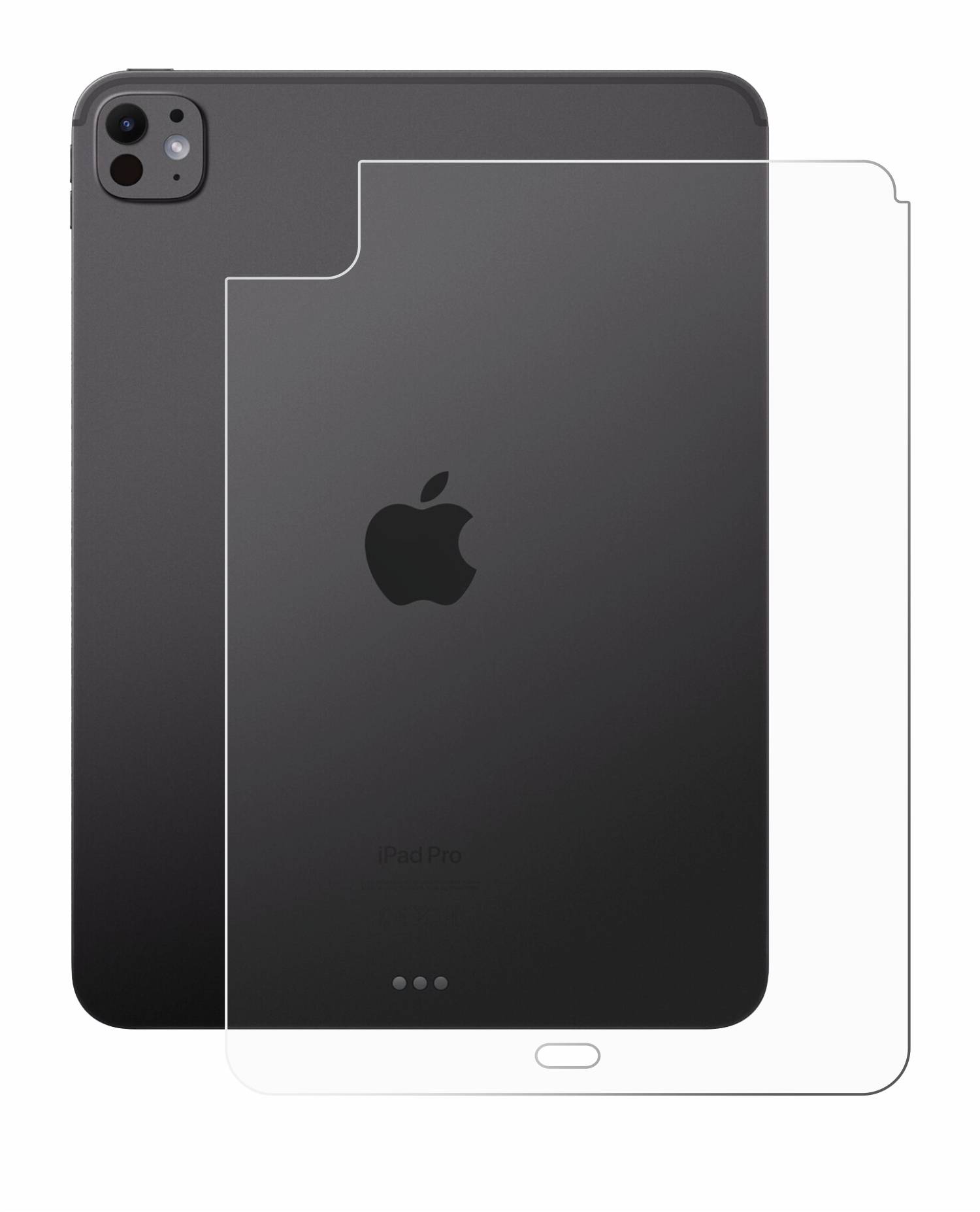 upscreen Bacteria Shield Schutzfolie für Apple iPad Pro 11 WiFi Cellular 2024 (Rückseite) - Antibakteriell