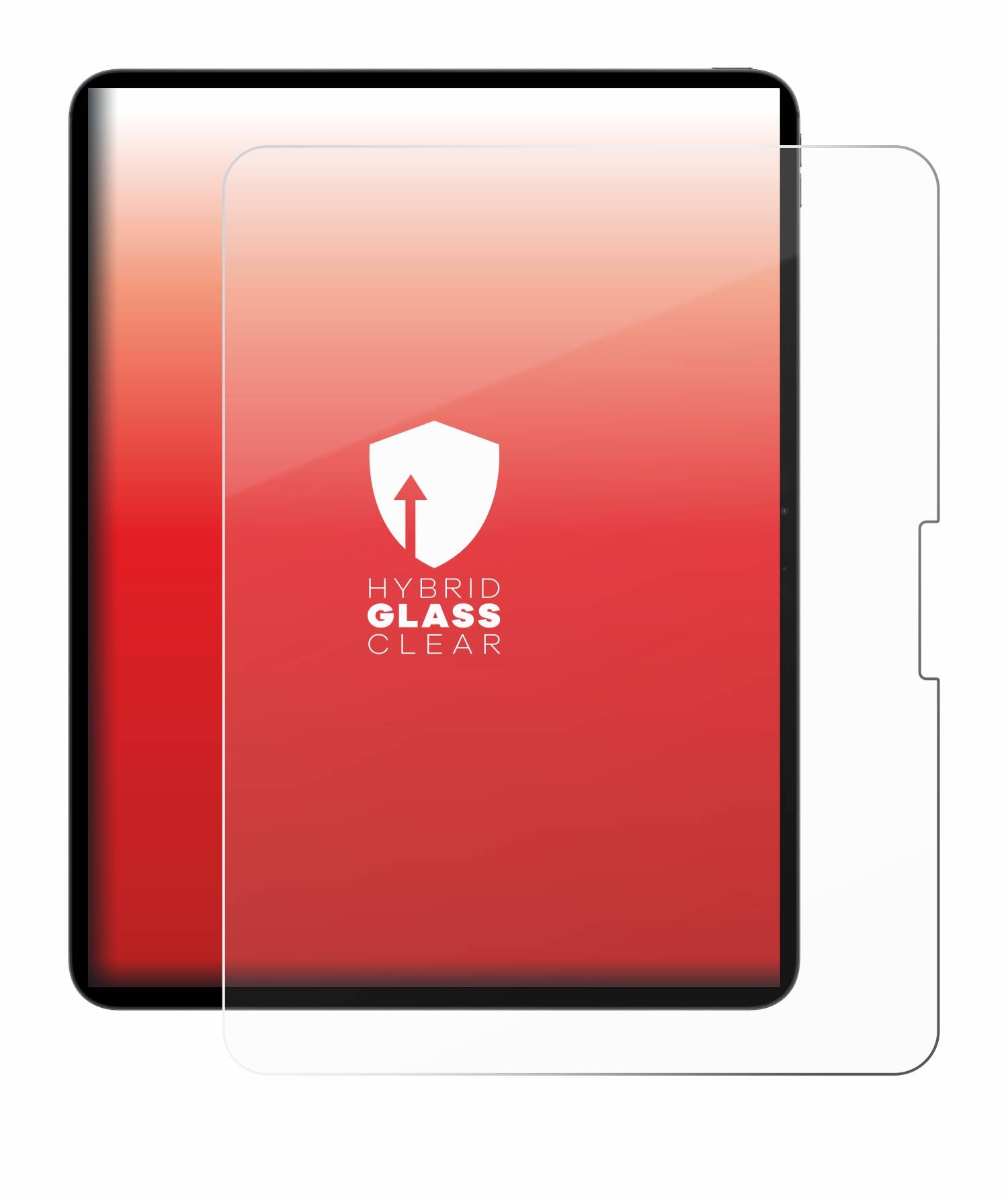 upscreen Hybrid Glas Schutz-Folie für Apple iPad Pro 13 WiFi 2024