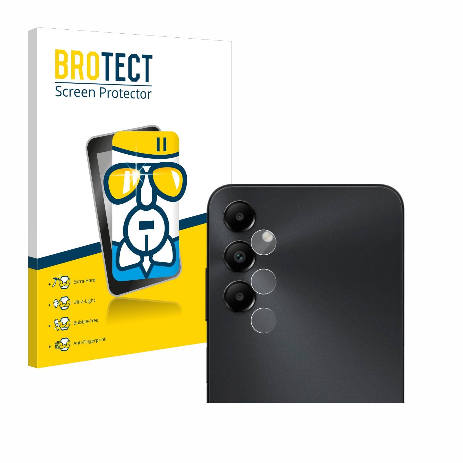 BROTECT AirGlass Glas Schutz-Folie für Samsung Galaxy A05s (NUR Kameraschutz) - Schutzglas