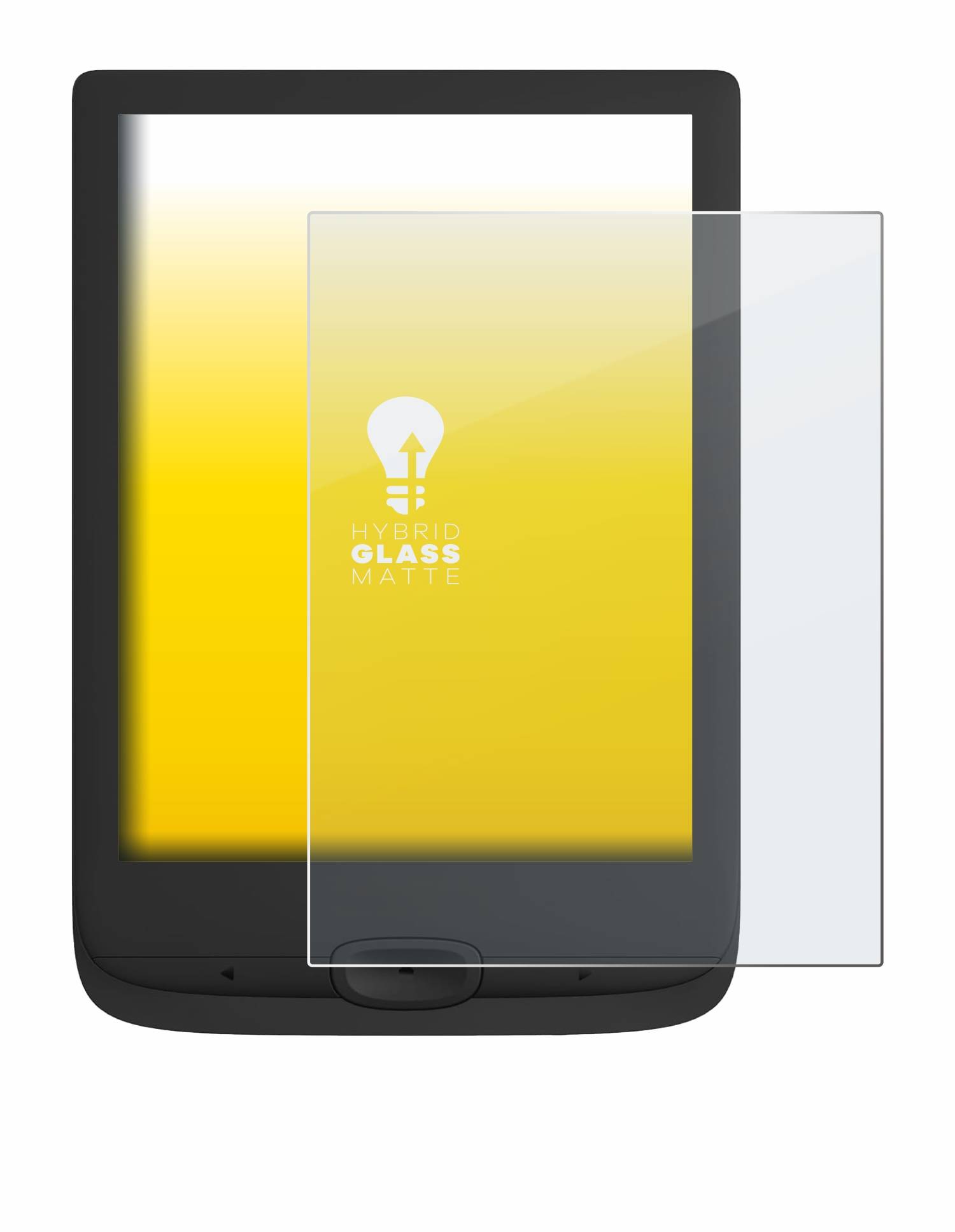 upscreen Hybrid Glas Matt Panzer-Folie für PocketBook Basic Lux 4