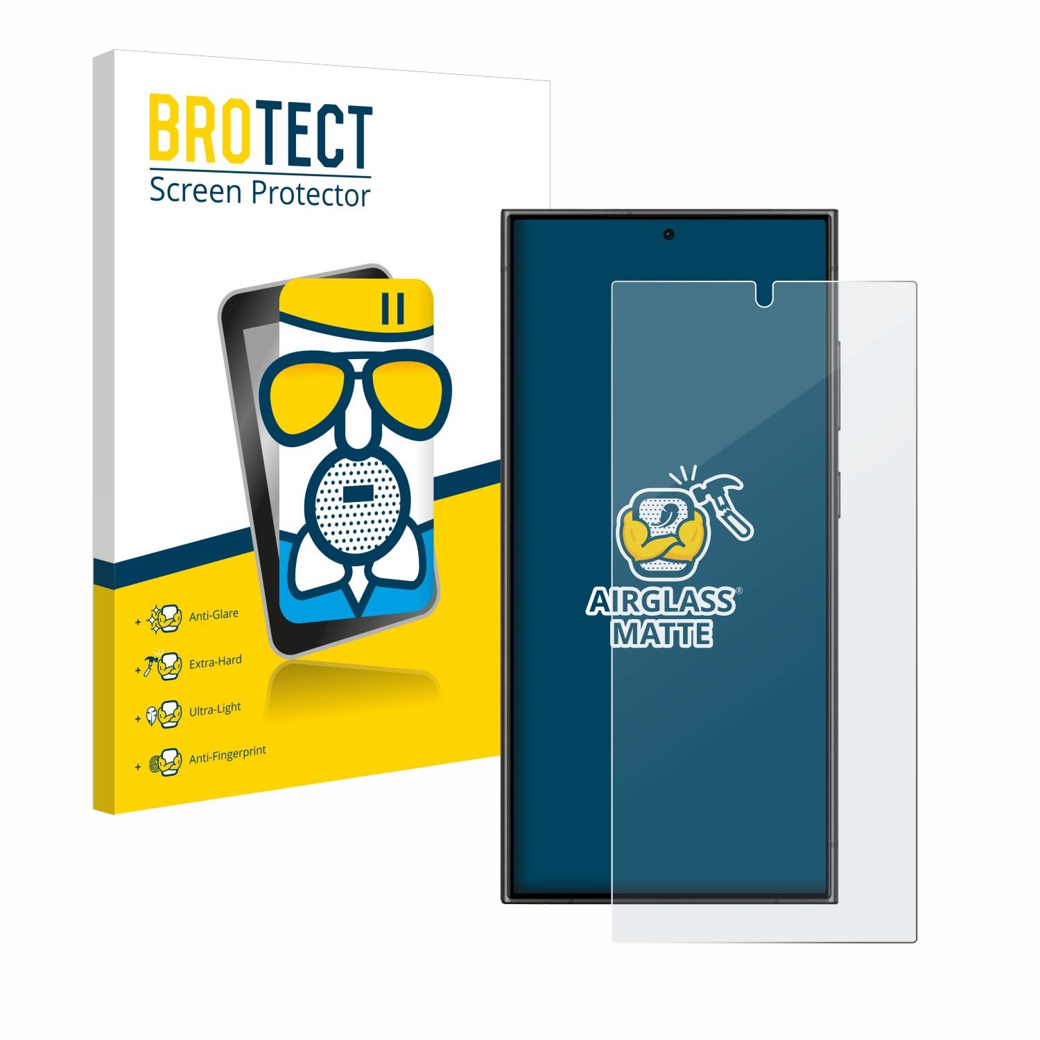 BROTECT AirGlass Matt Glas Schutz Folie für Samsung Galaxy S24 Ultra
