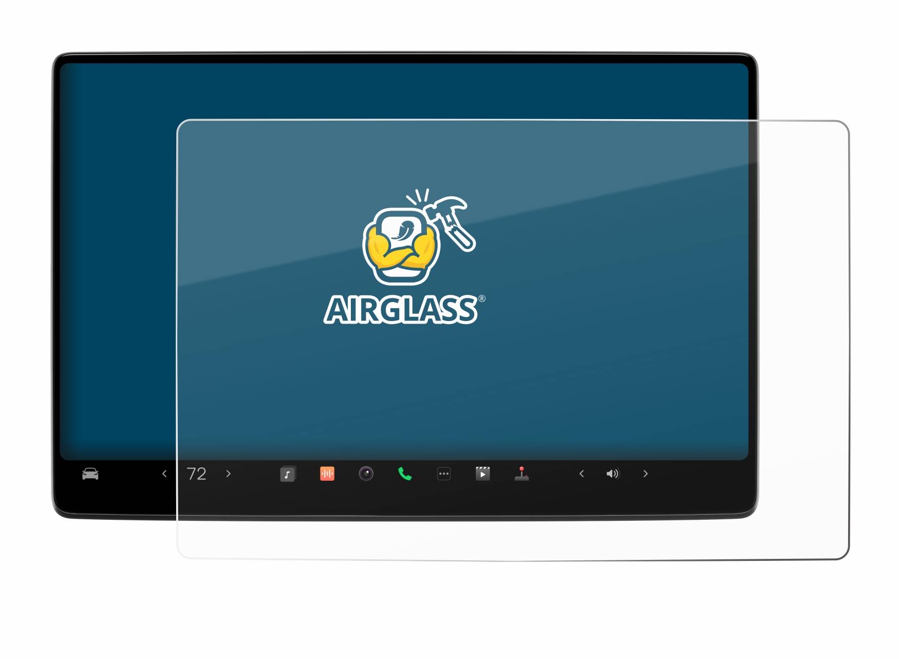 BROTECT AirGlass Flexible Schutz Glas Folie für Tesla Model 3 2024 Klar Transparent