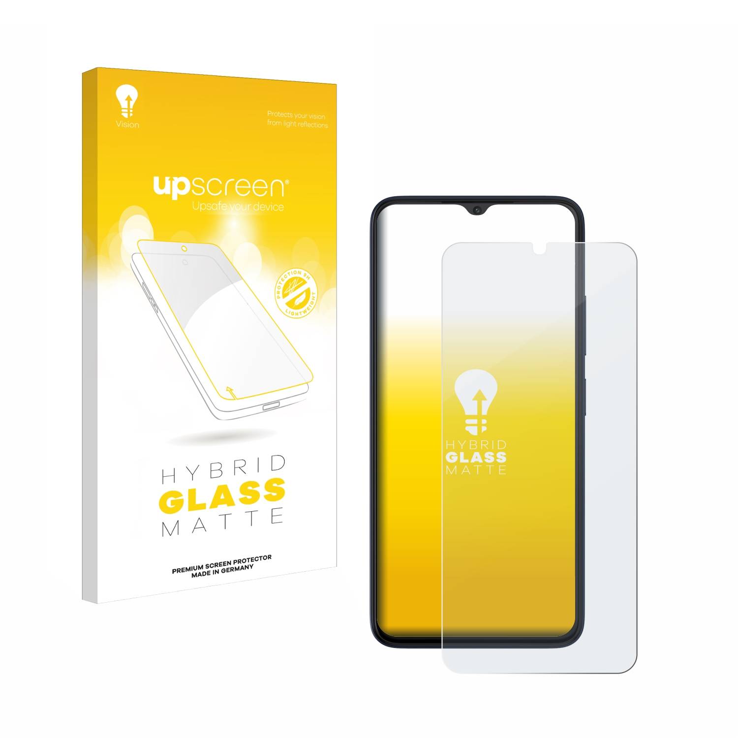 upscreen Hybrid Glas Matt Schutz-Folie für Wiko T20