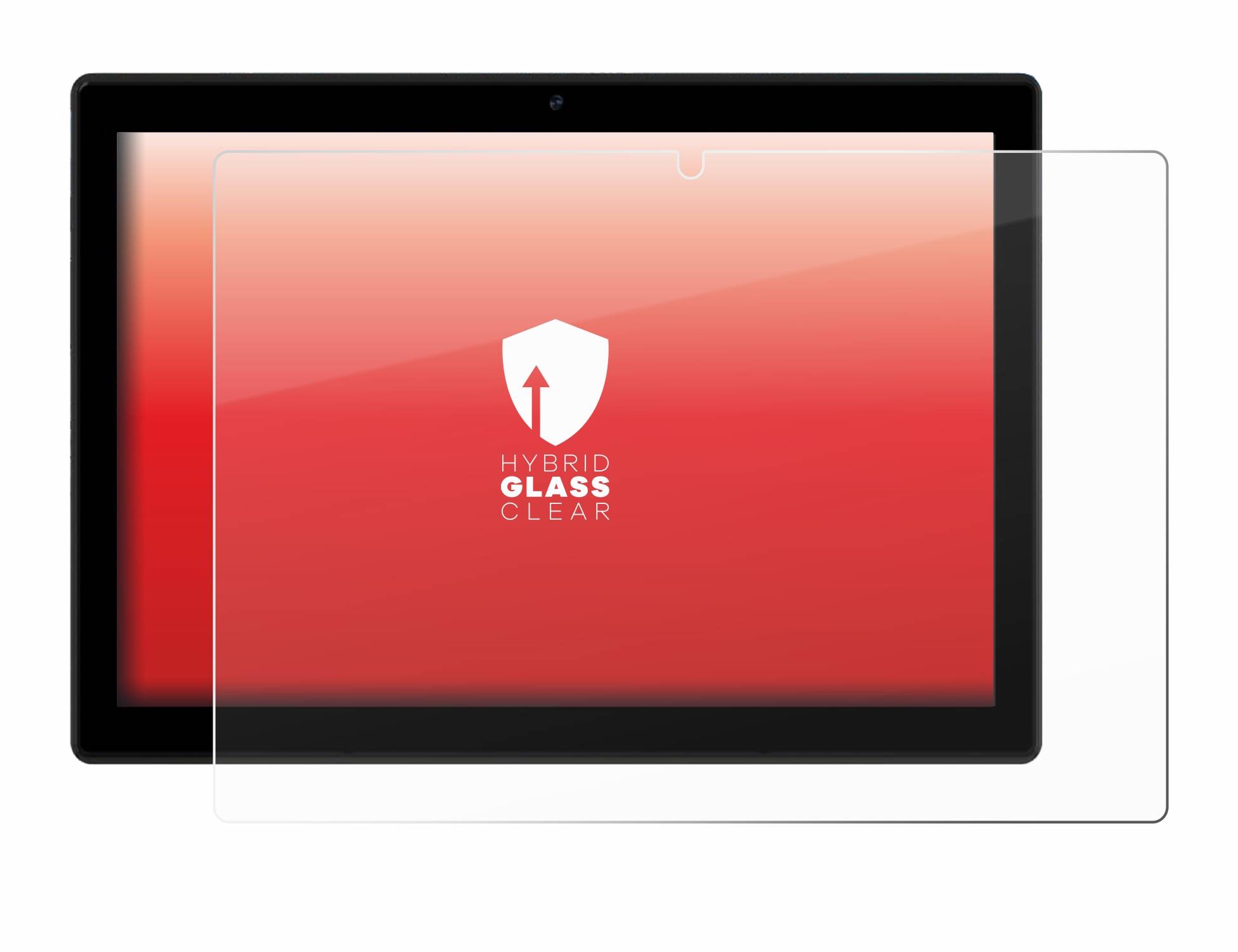 upscreen Hybrid Glas Schutz-Folie für Powmus T221 10.1