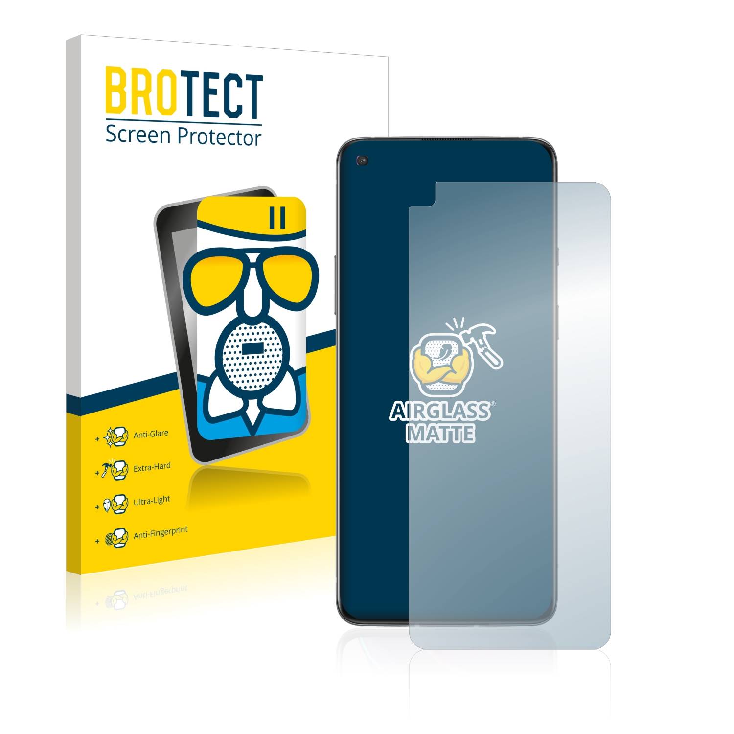 BROTECT AirGlass Matt Glas Schutz Folie für OnePlus 8T
