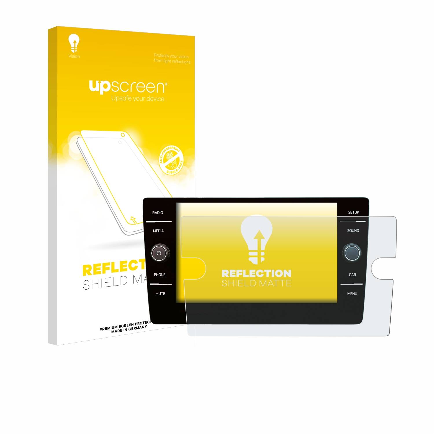 upscreen Reflection Shield Matt Schutzfolie für Volkswagen Golf 7 2019 Discover Media 8