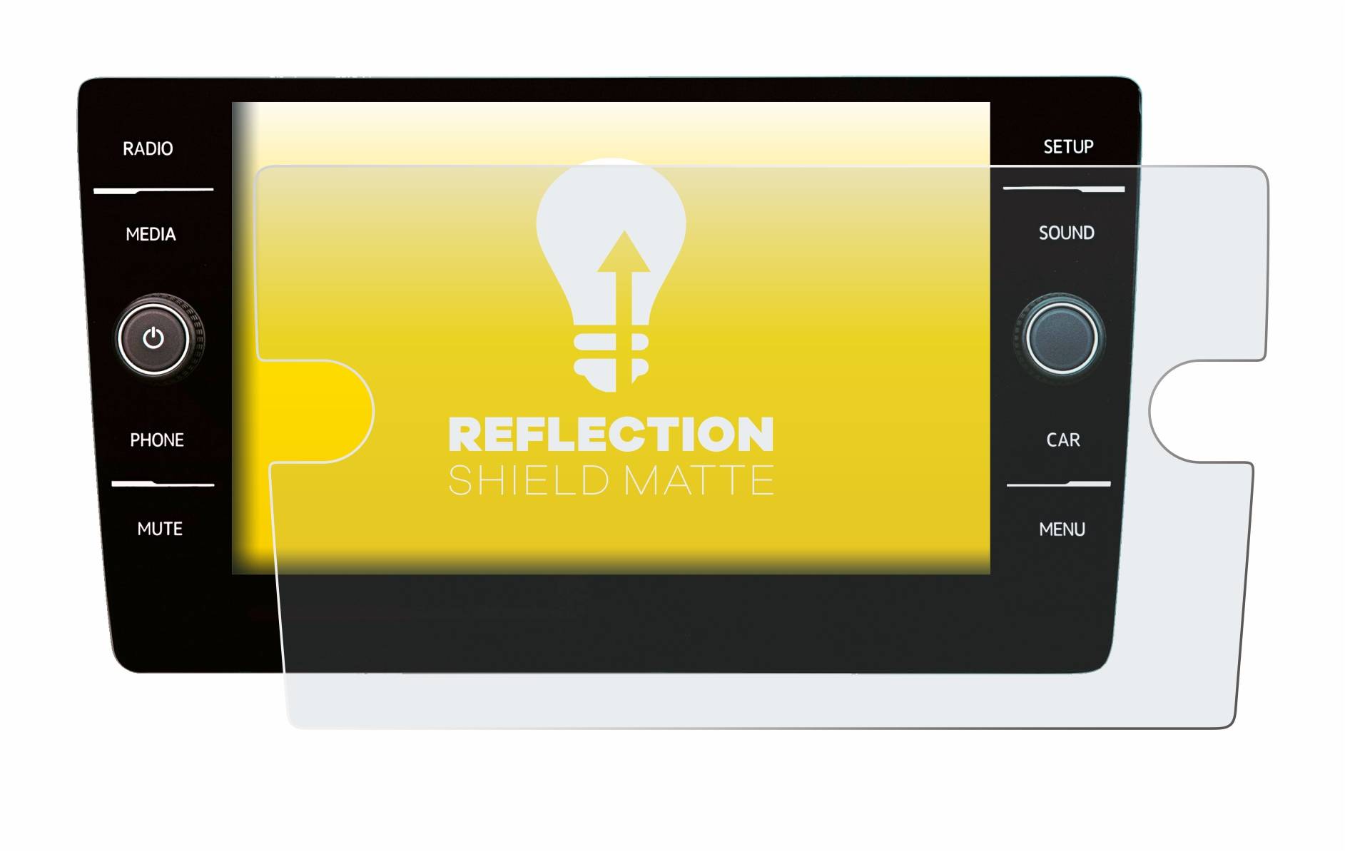 upscreen Reflection Shield Matt Schutzfolie für Volkswagen Golf 7 2019 Discover Media 8