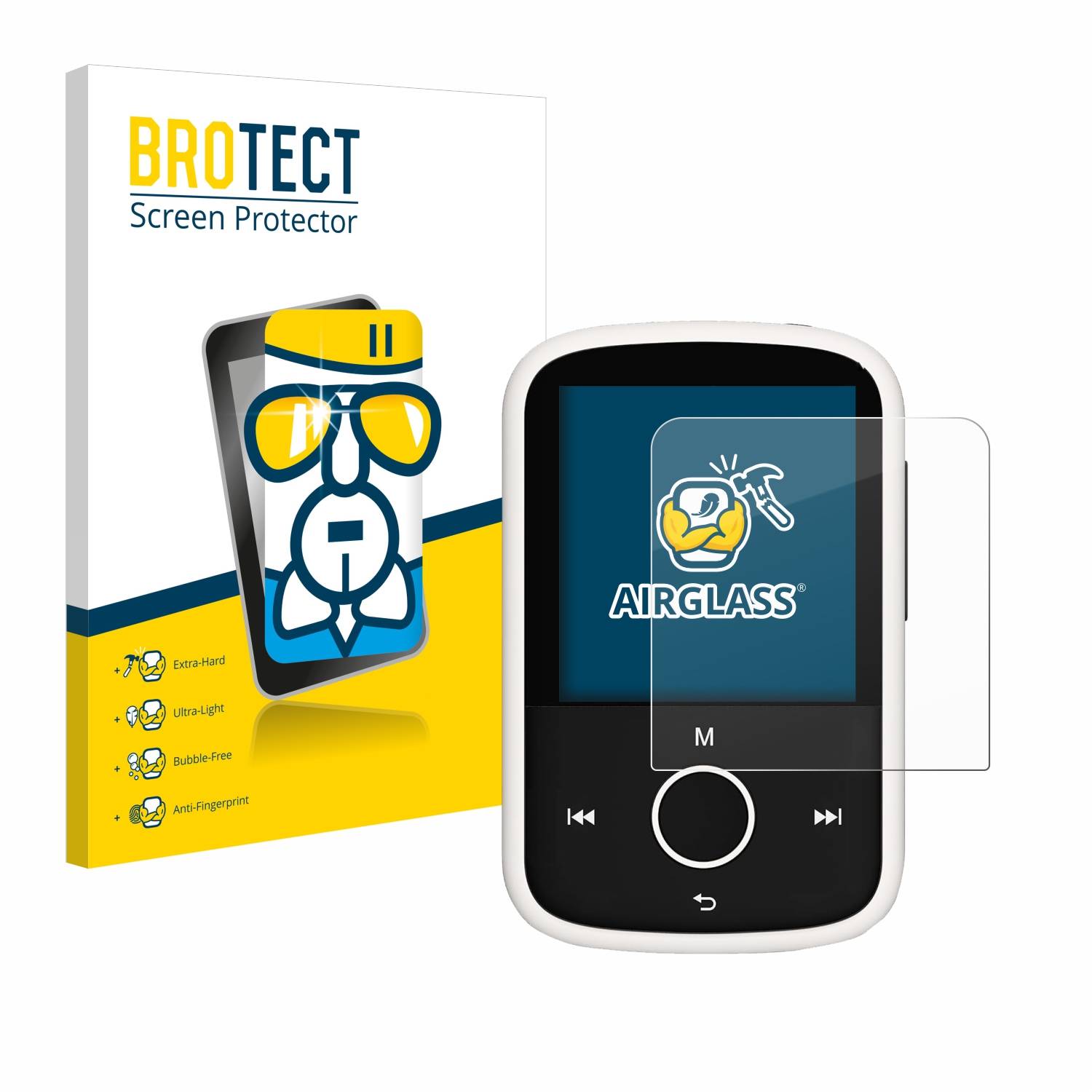 BROTECT AirGlass Glas Schutz-Folie für Majority MP3 16GB - Schutzglas