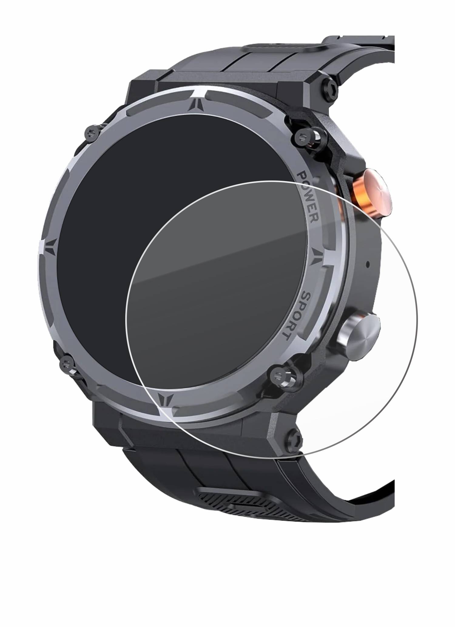 BROTECT AirGlass Glas Schutz-Folie für bedee Smartwatch 1.39 - Schutzglas