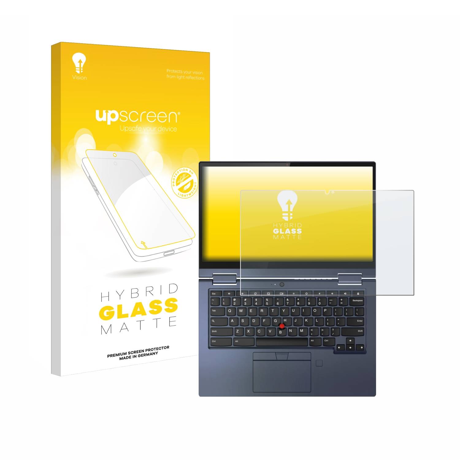 upscreen Hybrid Glas Matt Schutz-Folie für Lenovo ThinkPad C13 Yoga Gen 1