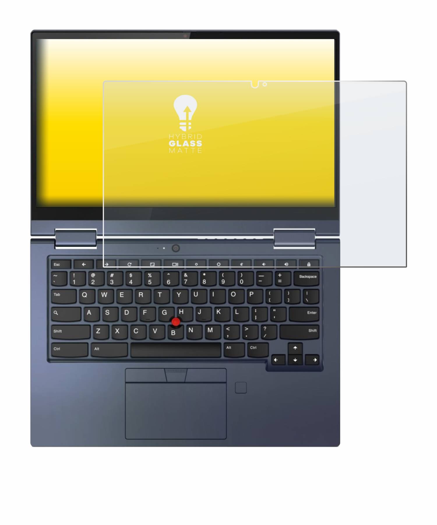 upscreen Hybrid Glas Matt Schutz-Folie für Lenovo ThinkPad C13 Yoga Gen 1