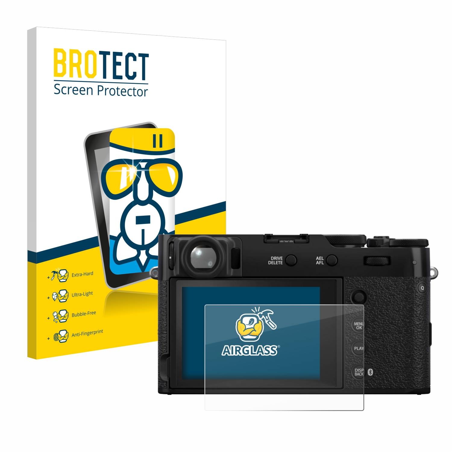 BROTECT AirGlass Flexible Schutz Glas Folie für Fujifilm X100VI Klar Transparent