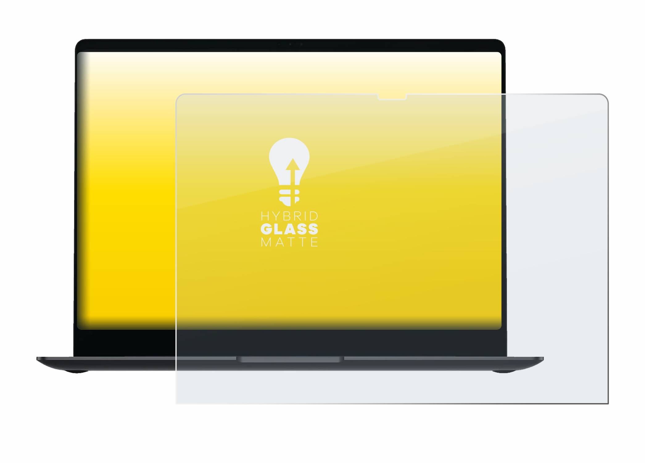 upscreen Hybrid Glas Matt Schutz-Folie für Samsung Galaxy Book4 Pro 16