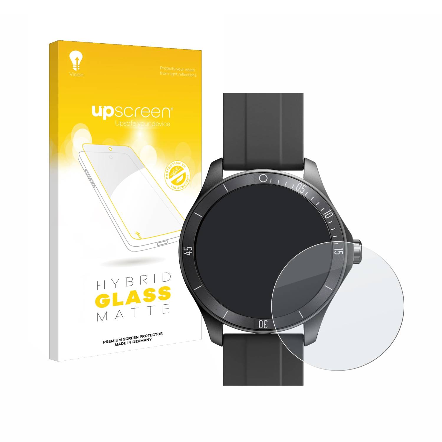 upscreen Flexible Schutz Glas Folie für Toobur IDW18 Schutzglas 9H Hybridglas Matt Entspiegelt
