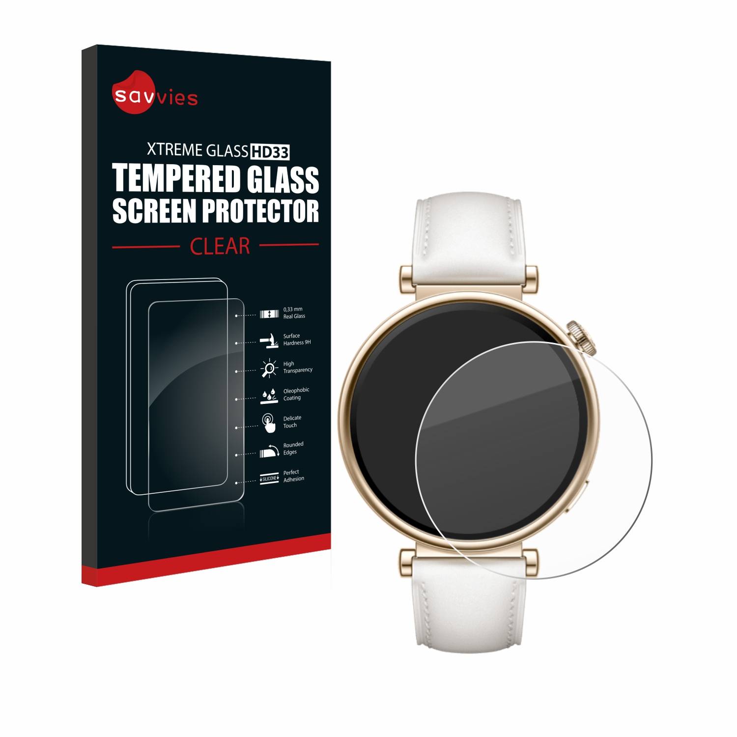 Savvies Clear Schutzglas für Huawei Watch GT 4 (41mm)