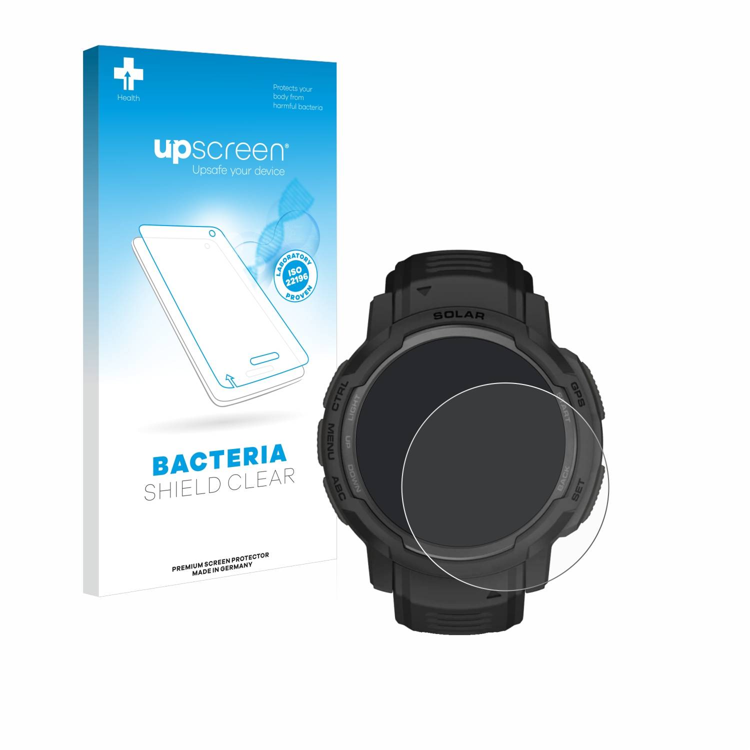 upscreen Bacteria Shield Schutzfolie für Garmin Instinct Crossover - Antibakteriell