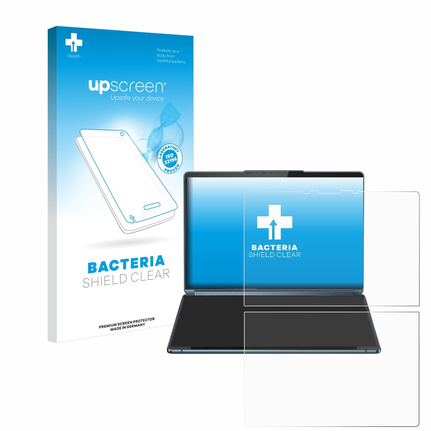 upscreen Bacteria Shield Schutzfolie für Lenovo Yoga Book 9i Gen 9 - Antibakteriell
