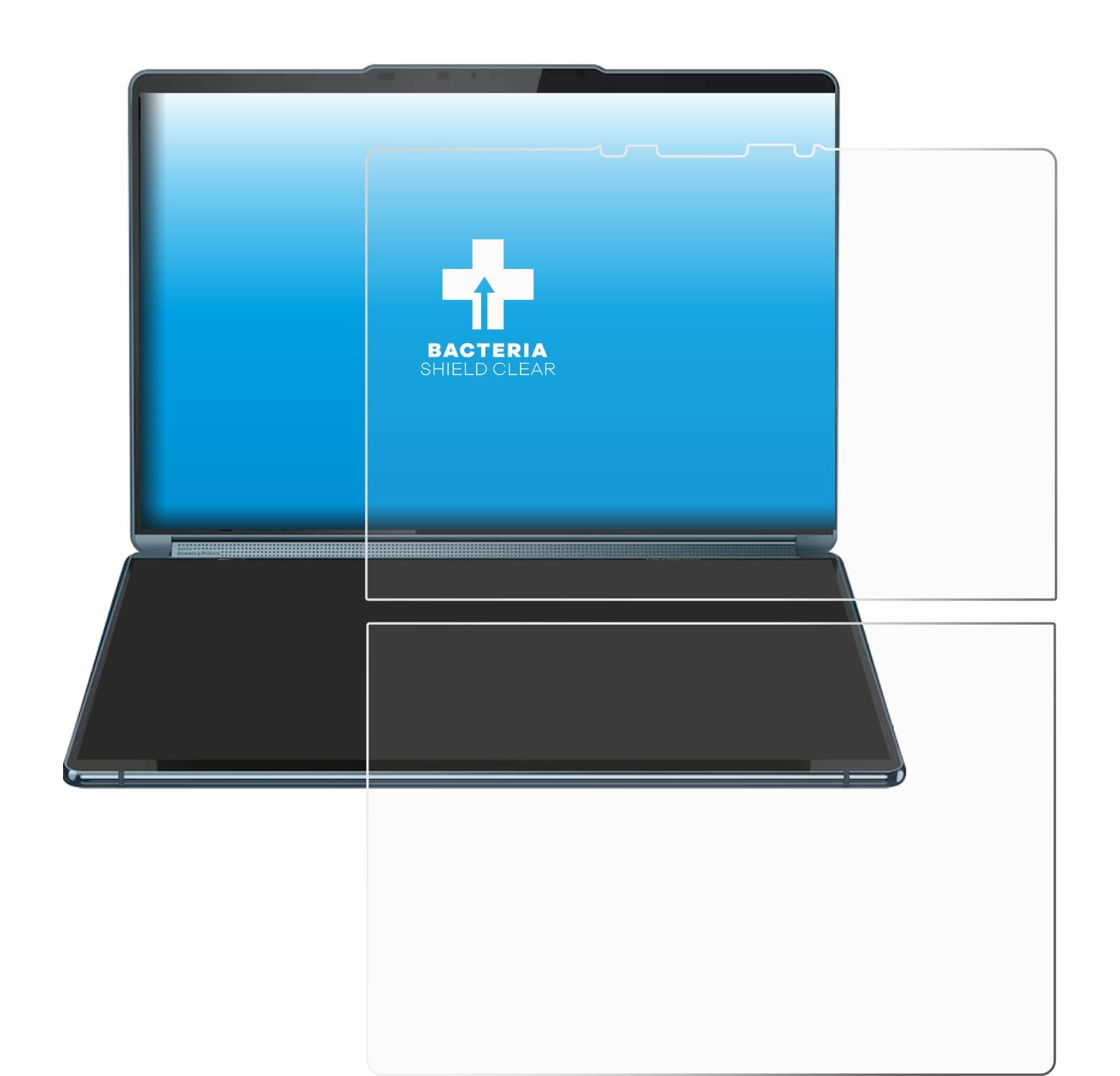 upscreen Bacteria Shield Schutzfolie für Lenovo Yoga Book 9i Gen 9 - Antibakteriell