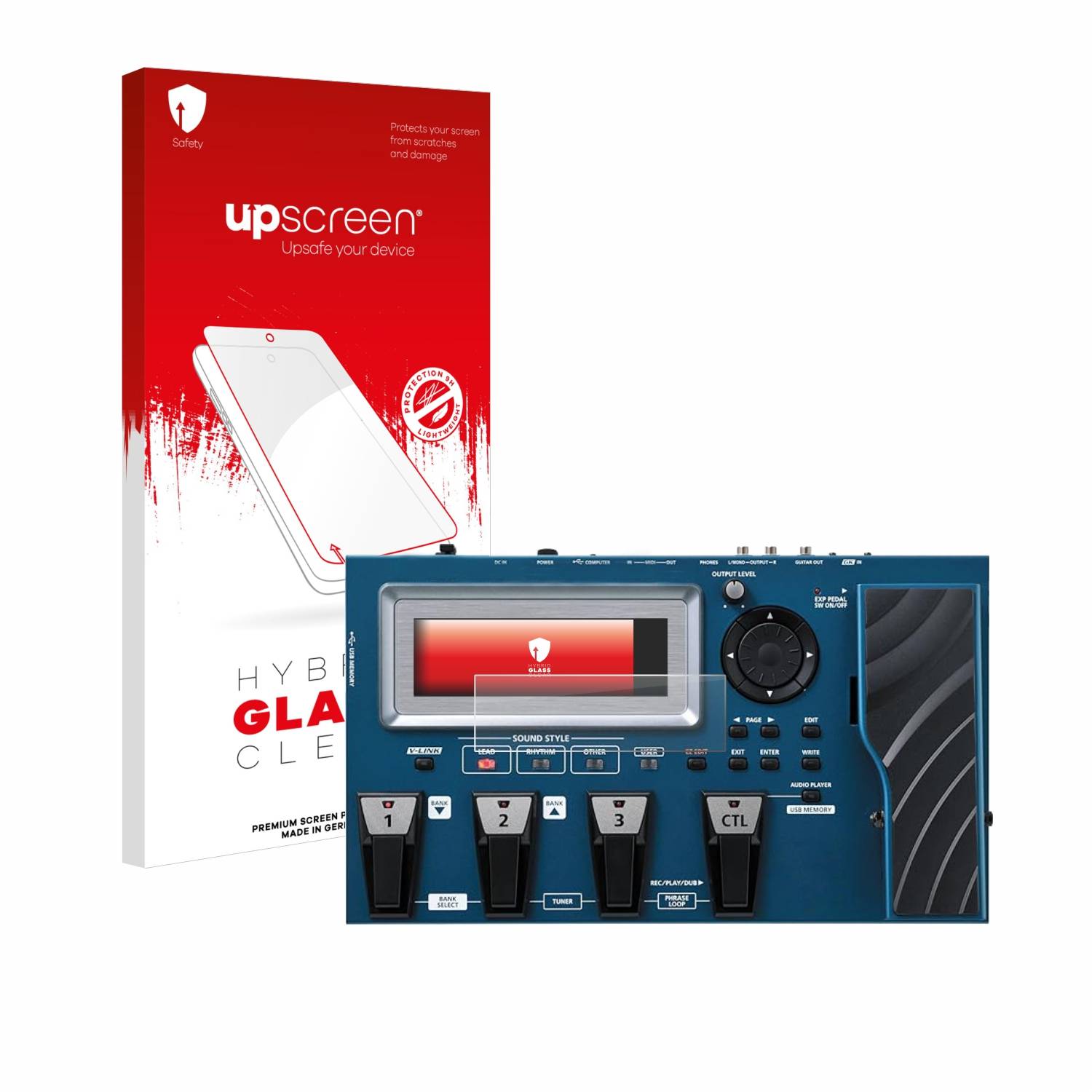 upscreen Flexible Schutz Glas Folie für Roland GR-55 Schutzglas 9H Hybridglas Klar