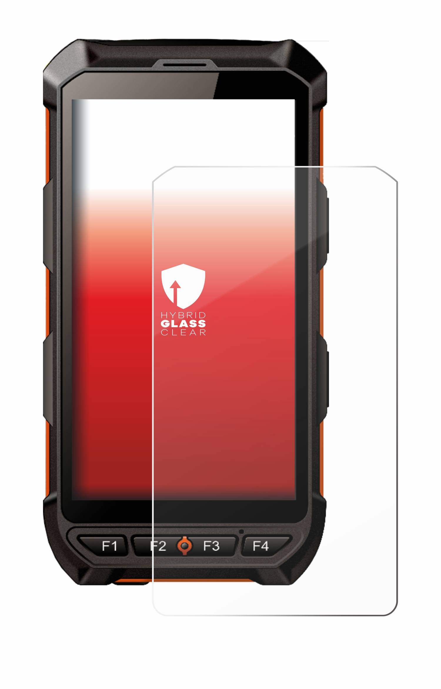 upscreen Hybrid Glas Panzer-Folie für iDTronic C9 RED