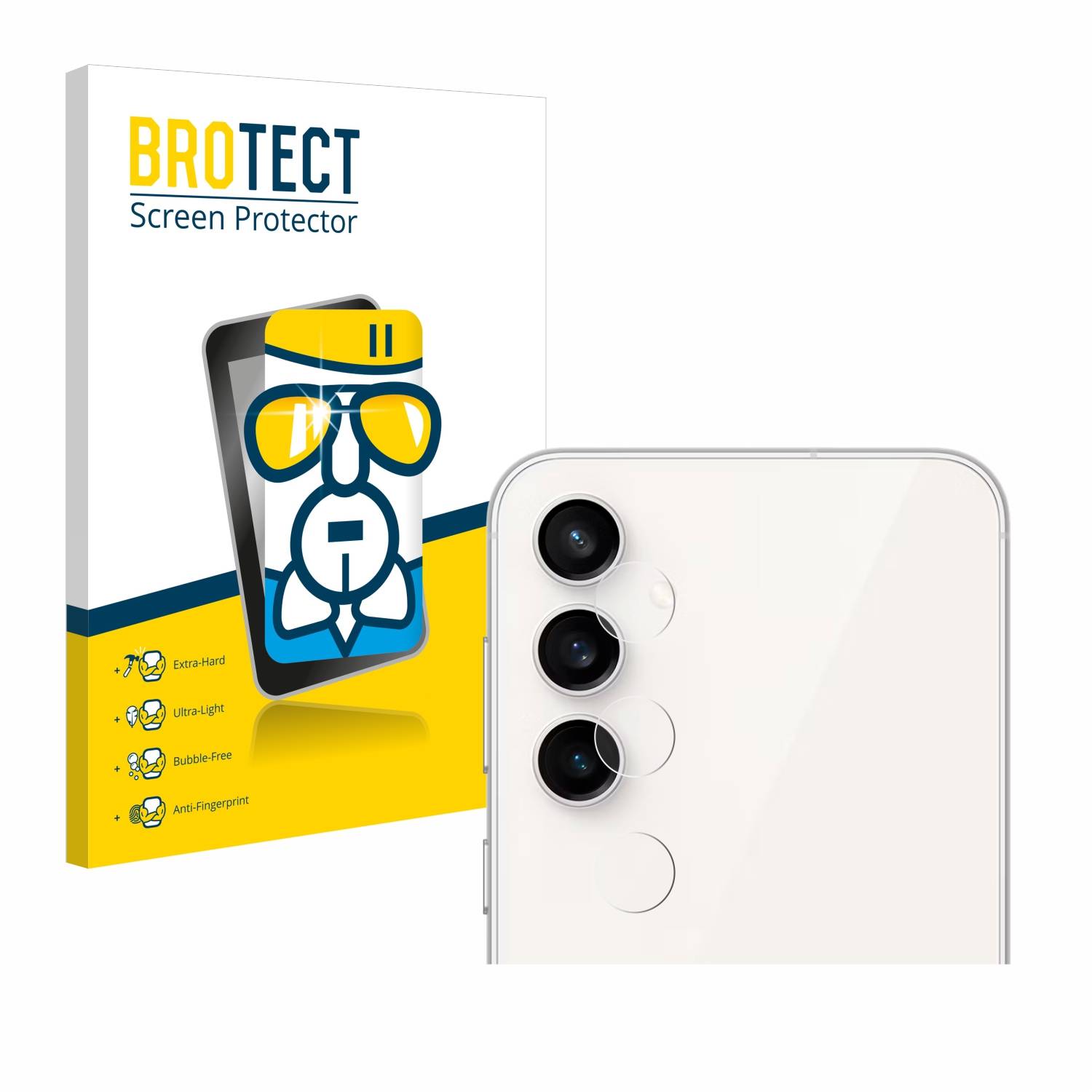 BROTECT AirGlass Glas Panzer-Folie für Samsung Galaxy S23 FE (NUR Kameraschutz) - Schutzglas