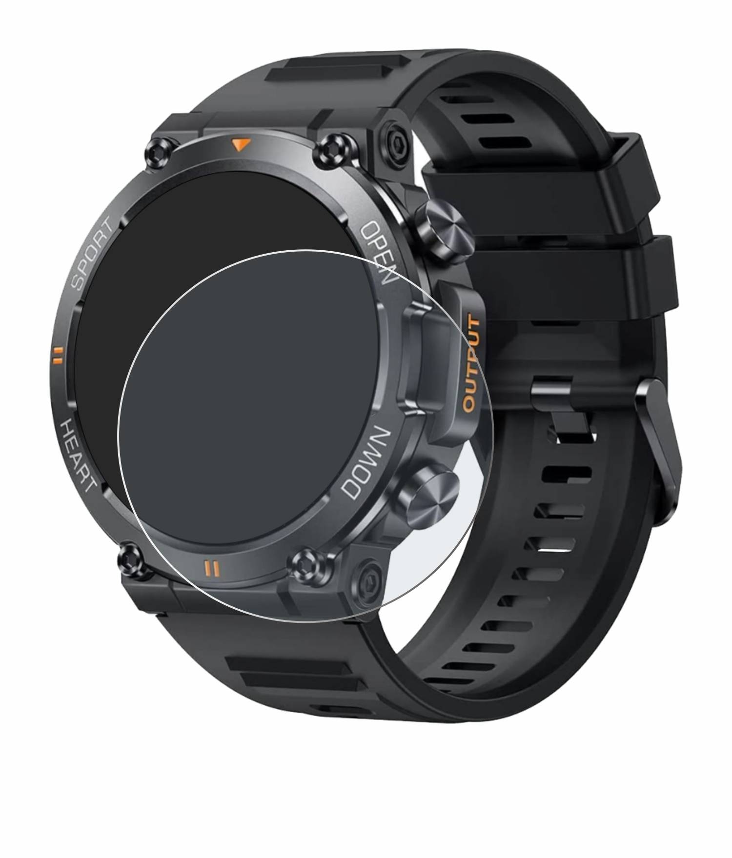 upscreen Reflection Shield Matt Schutzfolie für Akkee Smartwatch 1.39