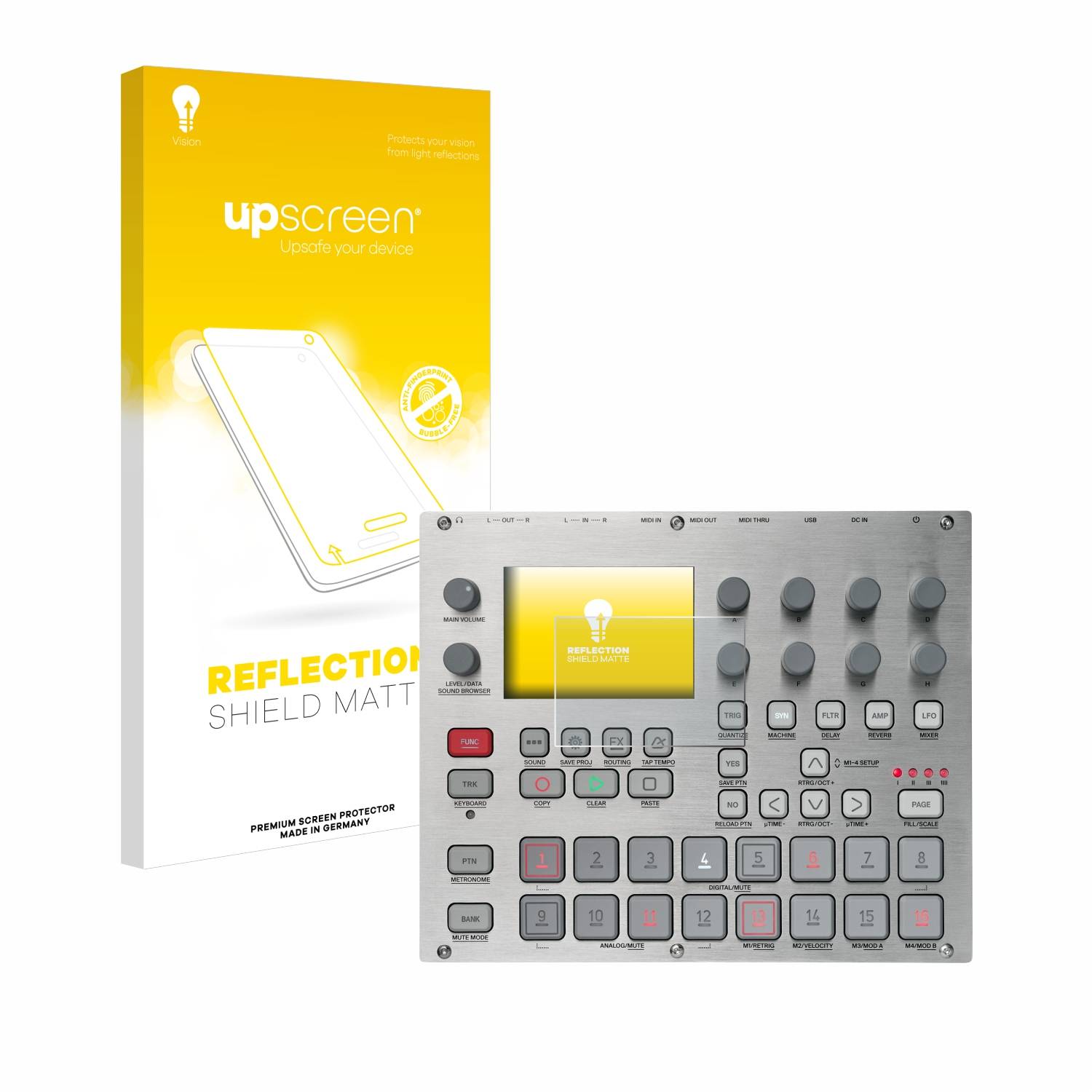 upscreen Reflection Shield Matt Schutzfolie für Elektron Syntakt E25 Remix Edition