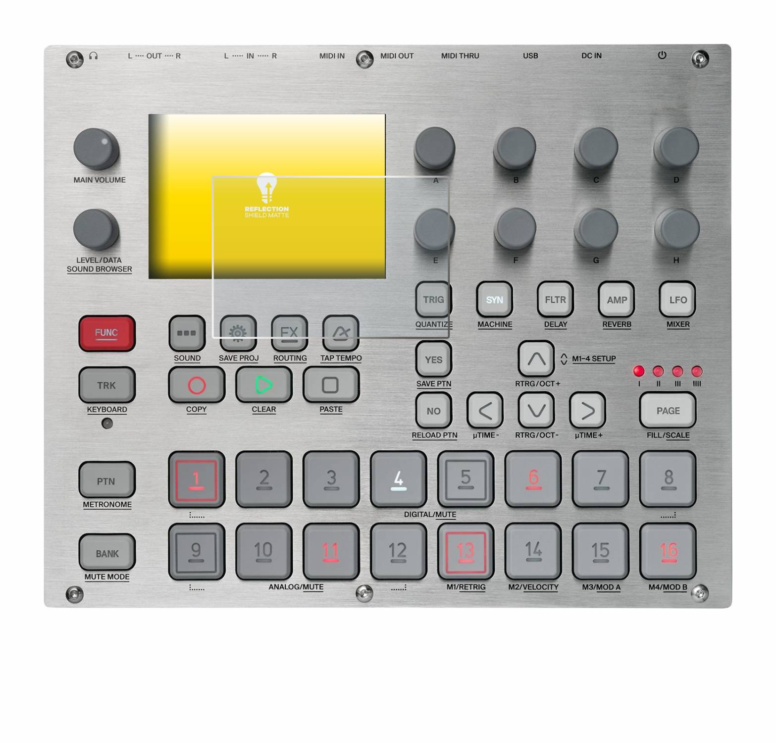 upscreen Reflection Shield Matt Schutzfolie für Elektron Syntakt E25 Remix Edition