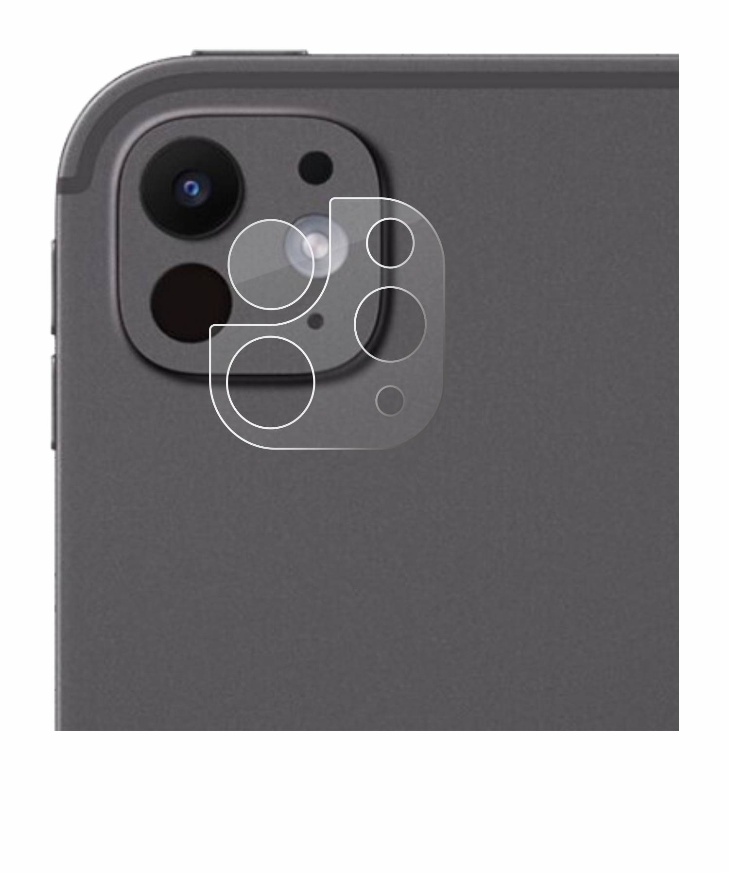 upscreen Hybrid Glas Schutz-Folie für Apple iPad Pro 11 WiFi Cellular 2024 (NUR Kameraschutz)