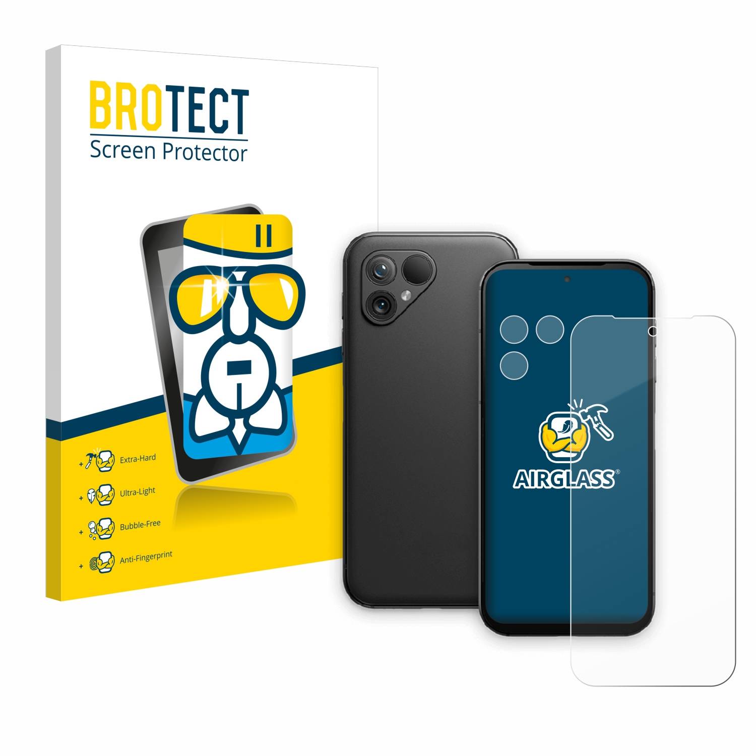 BROTECT AirGlass Glas Panzer-Folie für Fairphone 5 (Display+Kamera) - Schutzglas