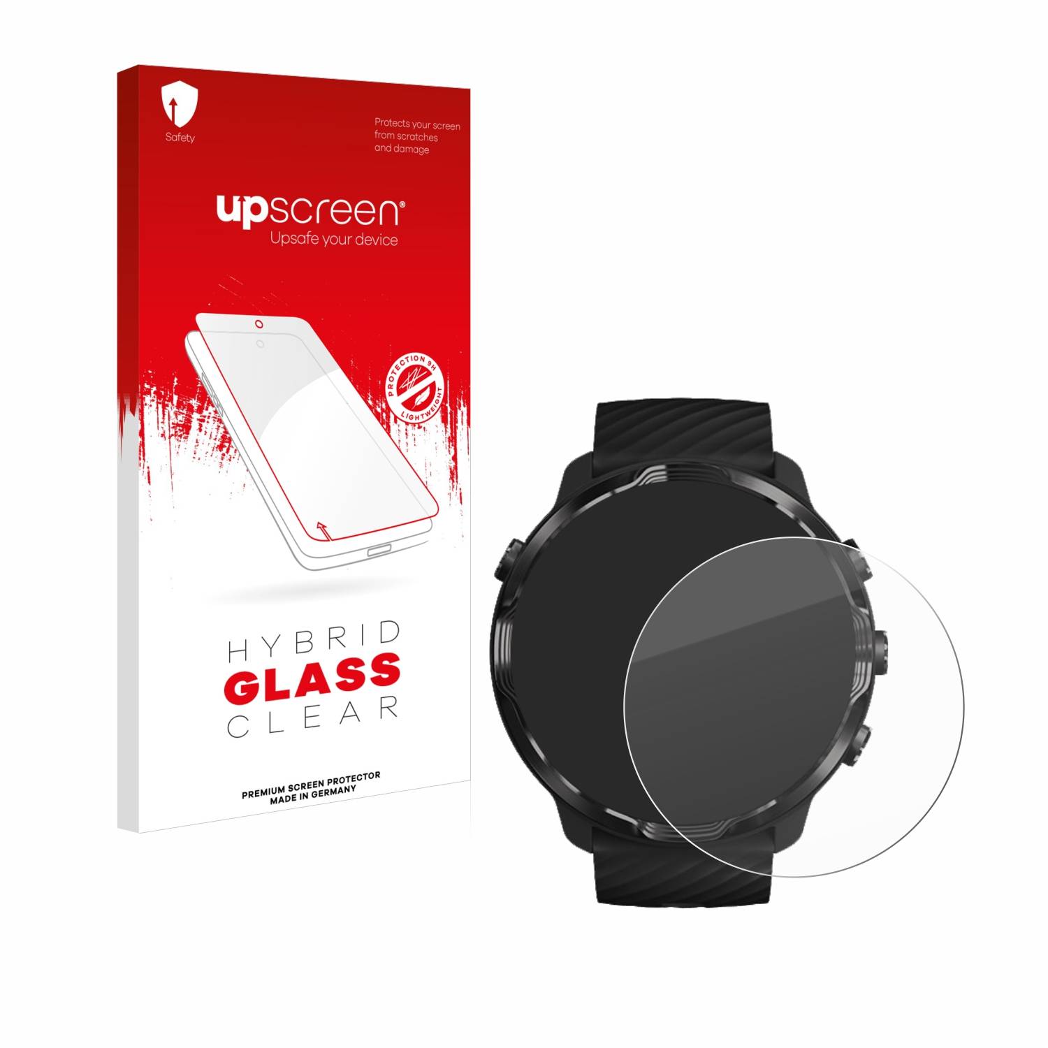 upscreen Hybrid Glas Schutz-Folie für Suunto 7