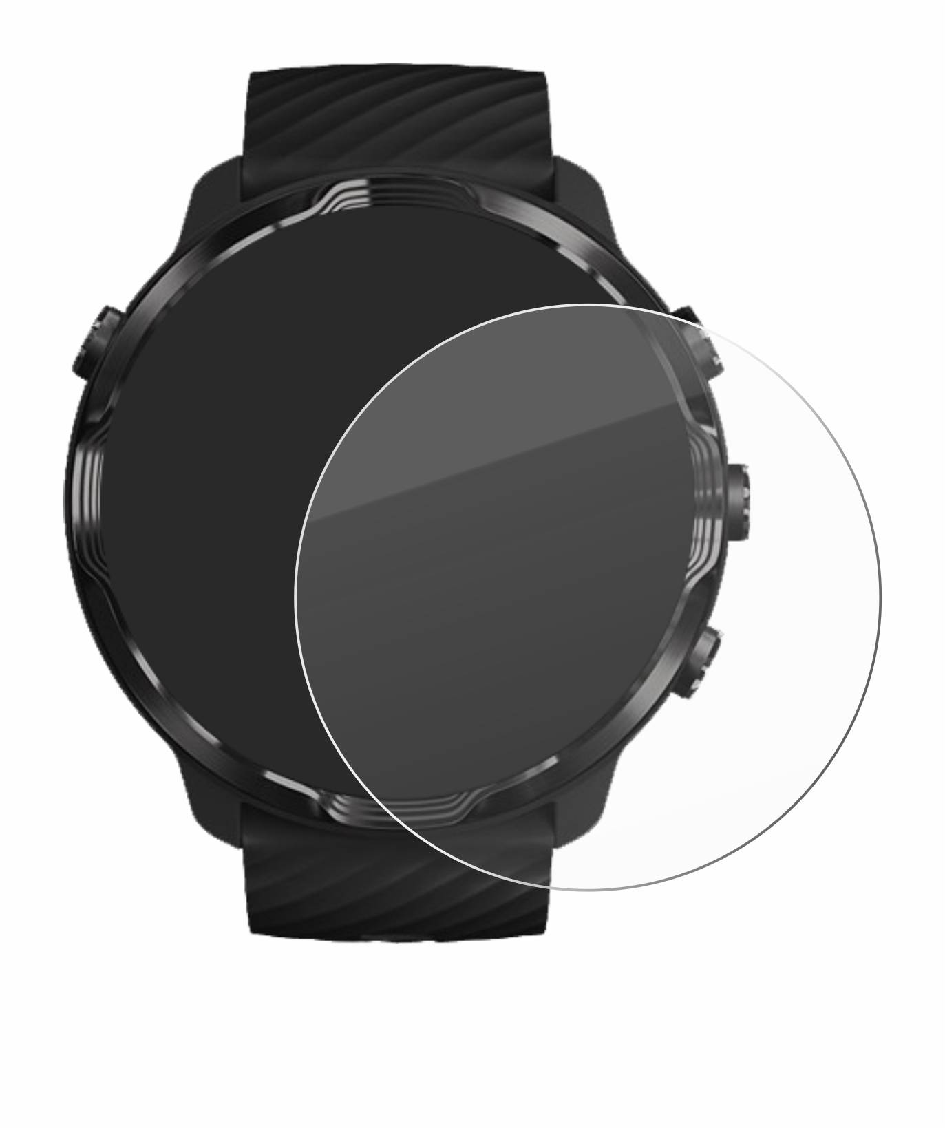 upscreen Hybrid Glas Schutz-Folie für Suunto 7