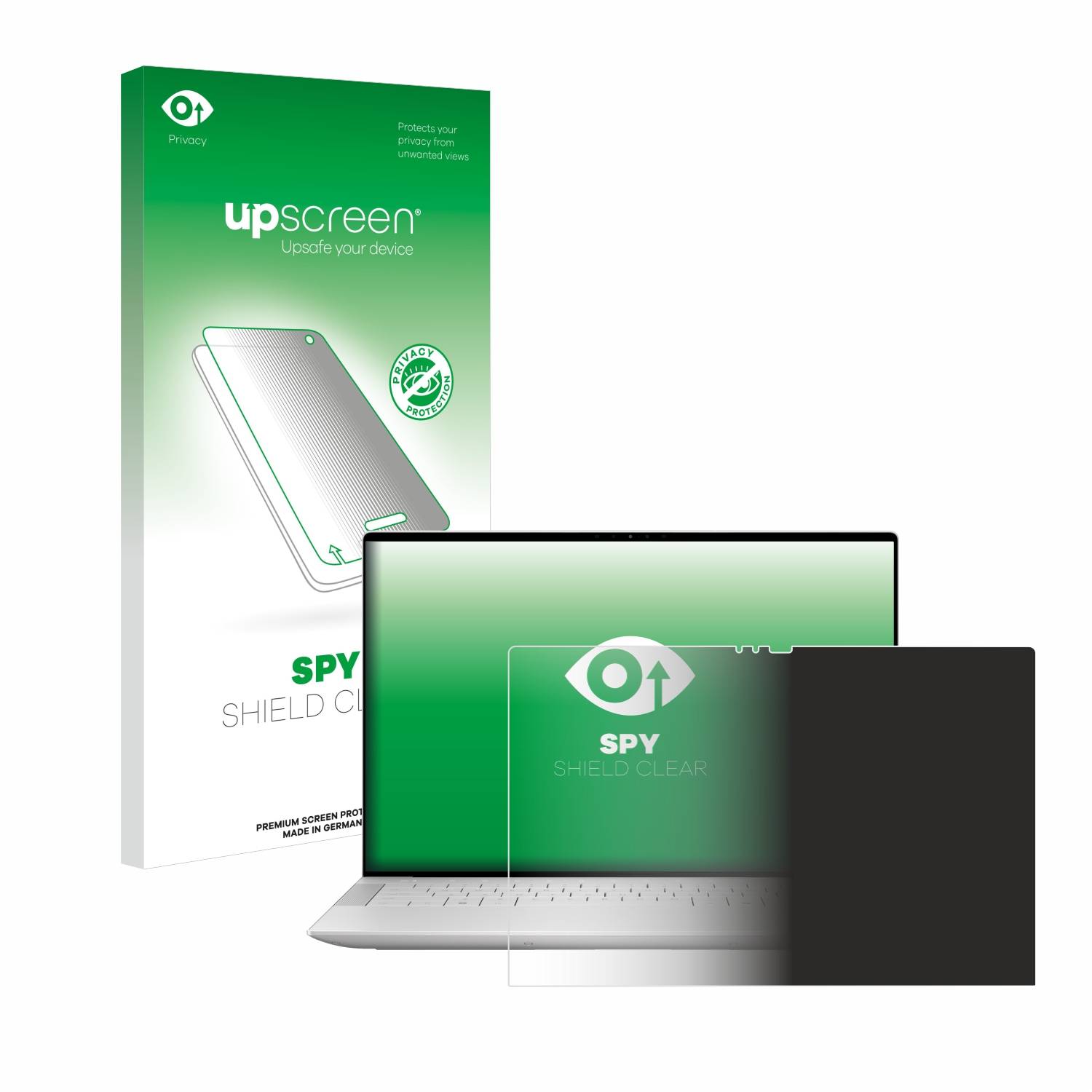 upscreen Blickschutzfolie für Dell XPS 14 9440 Touch Anti-Spy Privacy Blaulichtschutz Sichtschutzfolie