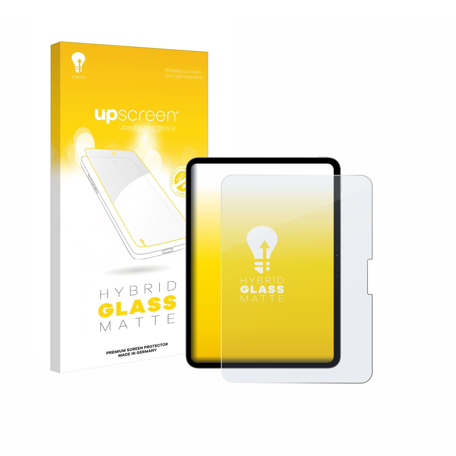 upscreen Hybrid Glas Matt Panzer-Folie für Apple iPad Pro 11 WiFi Cellular 2024