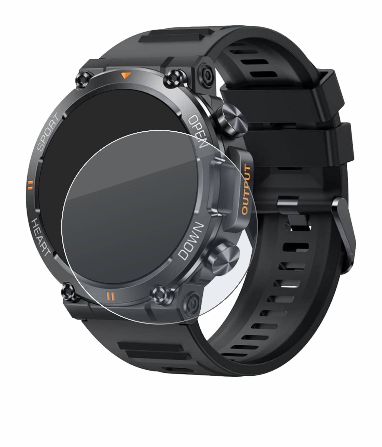 BROTECT AirGlass Matt Glas Panzer Folie für Akkee Smartwatch 1.39