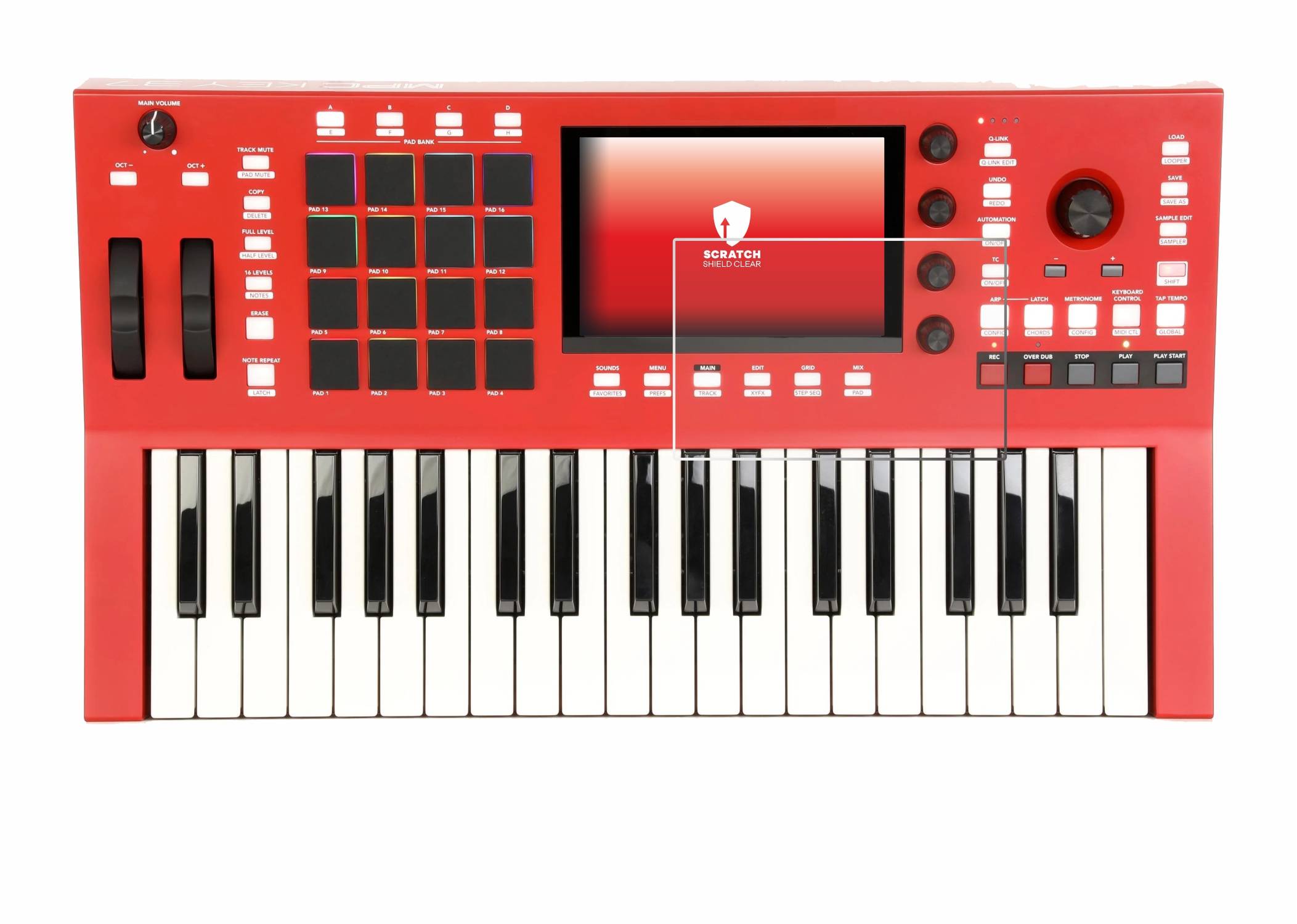 upscreen Schutzfolie für Akai Professional MPC Key 37 Kratzschutz Anti-Fingerprint Klar