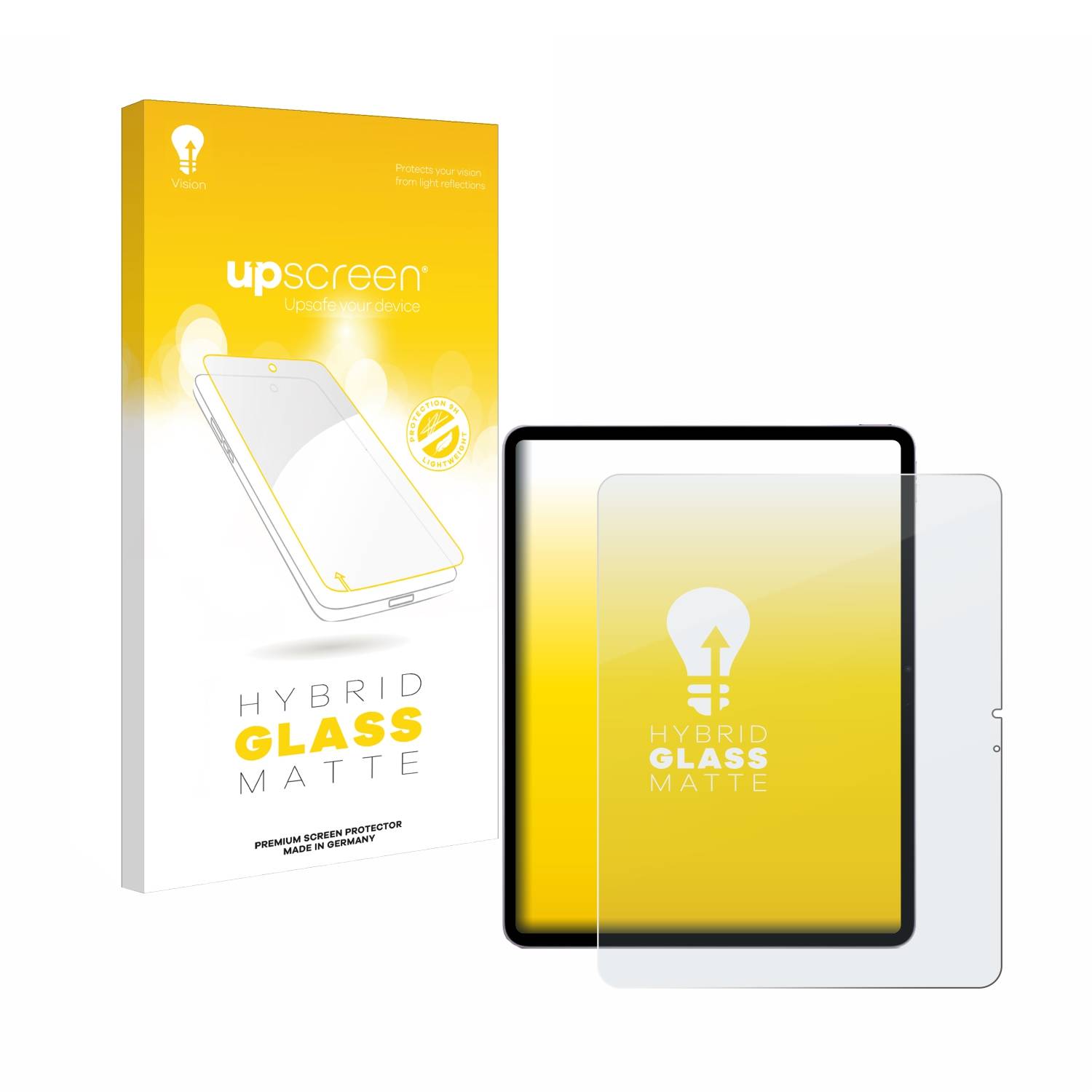 upscreen Hybrid Glas Matt Schutz-Folie für Apple iPad Air 13 WiFi 2024