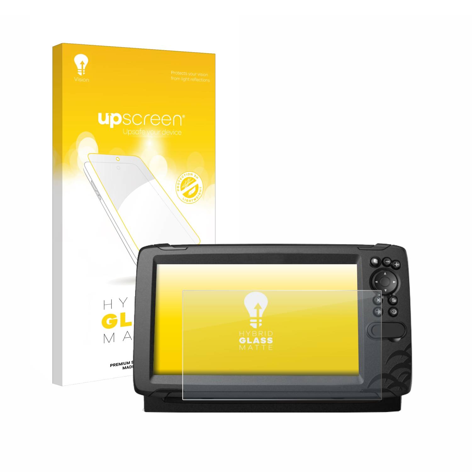 upscreen Flexible Schutz Glas Folie für Lowrance HOOK Reveal 9 Schutzglas 9H Hybridglas Matt Entspiegelt