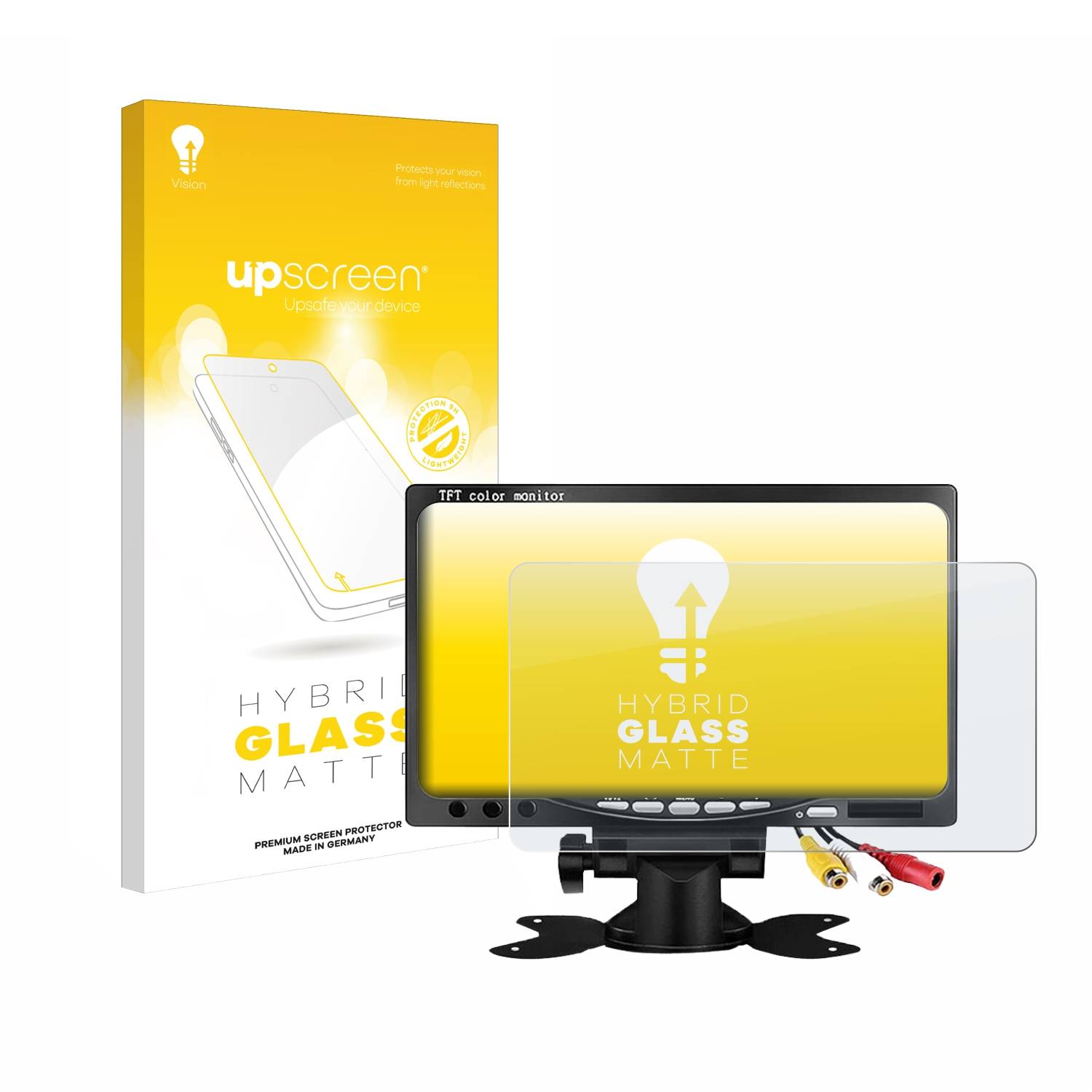 upscreen Flexible Schutz Glas Folie für Kenowa Car Monitor (7") Schutzglas 9H Hybridglas Matt Entspiegelt