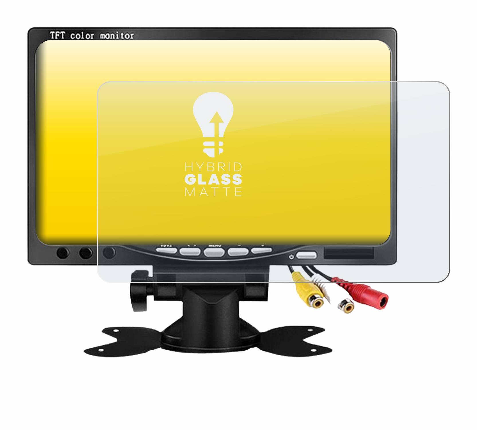upscreen Flexible Schutz Glas Folie für Kenowa Car Monitor (7") Schutzglas 9H Hybridglas Matt Entspiegelt