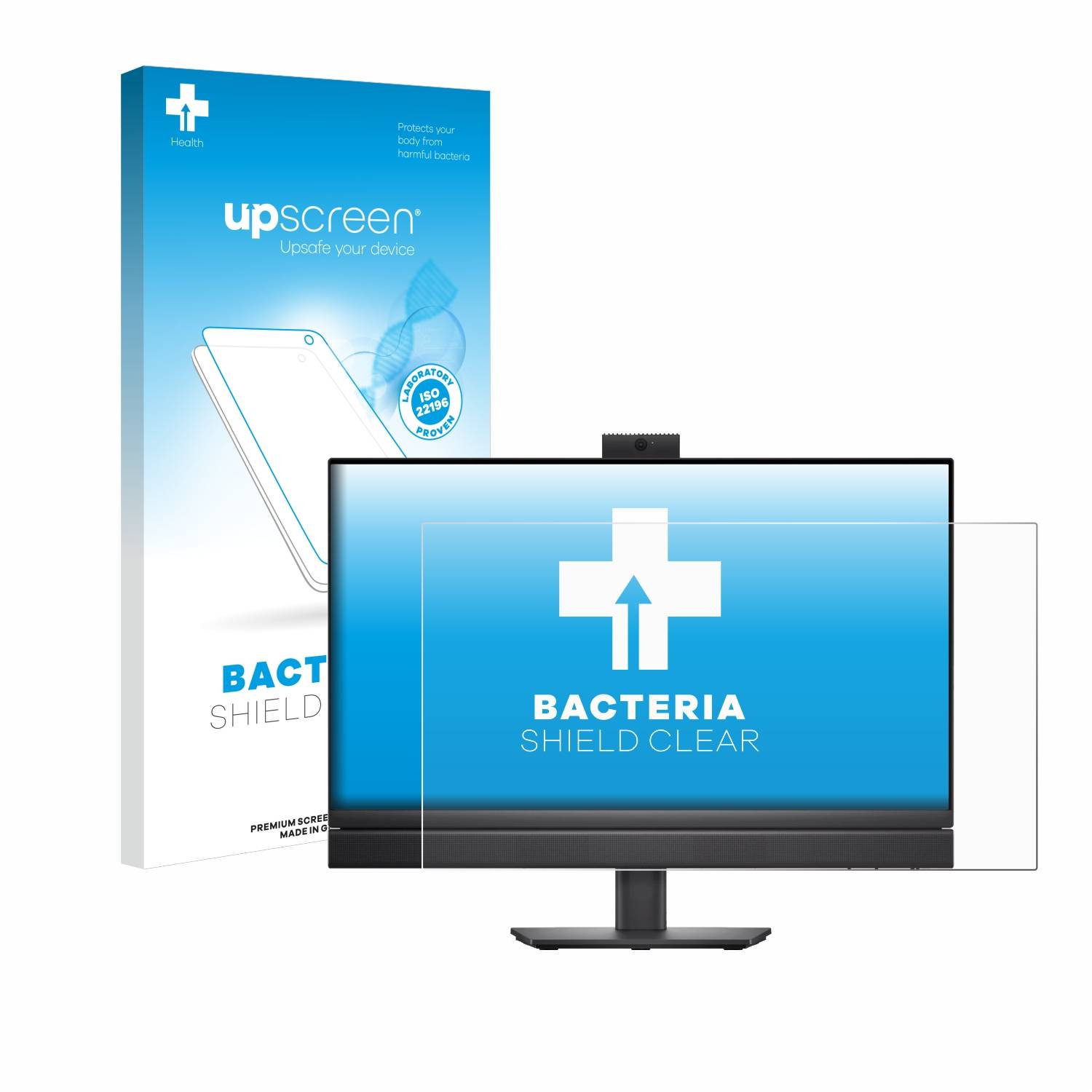 upscreen Bacteria Shield Schutzfolie für Dell OptiPlex 7410 All-In-One - Antibakteriell