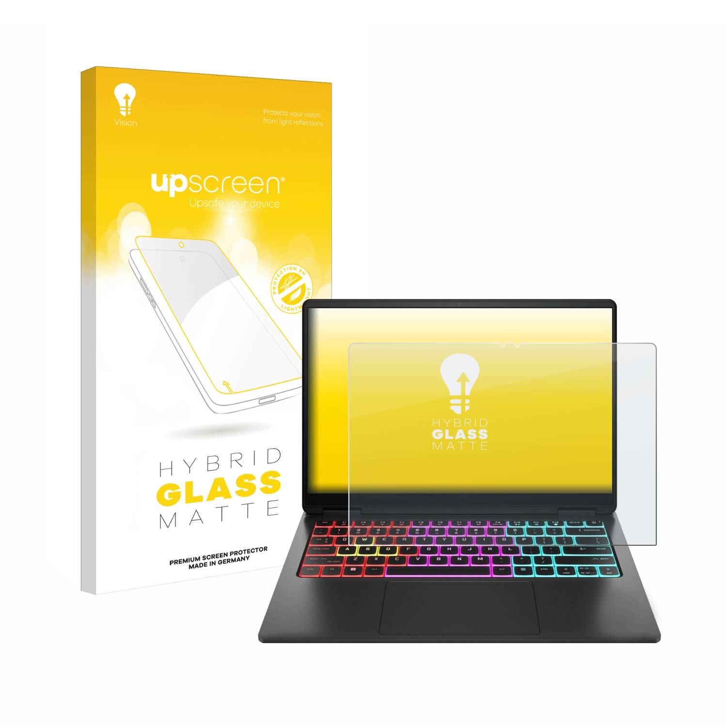 upscreen Flexible Schutz Glas Folie für HP Omen Transcend 14 Schutzglas 9H Hybridglas Matt Entspiegelt