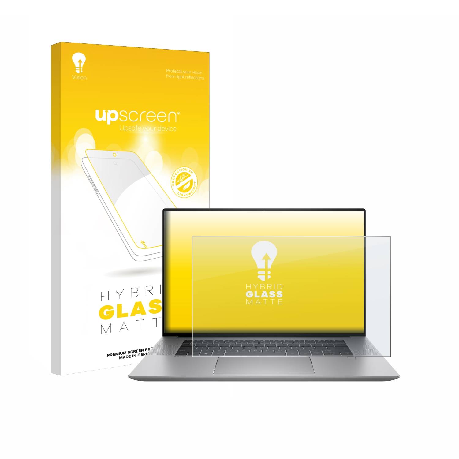 upscreen Hybrid Glas Matt Schutz-Folie für HP Zbook Studio 16 G10